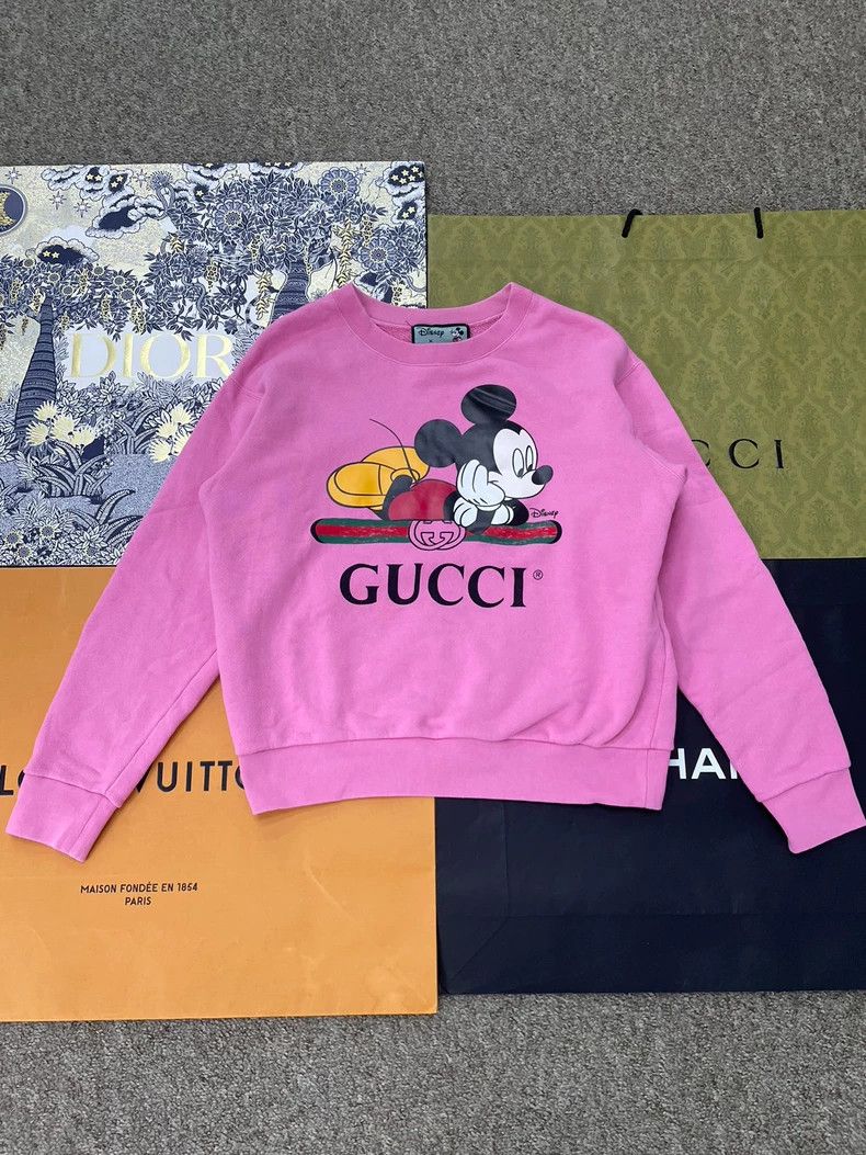 Gucci Gucci Pink Mickey Sweatshirt XXS - dmc Size US XXS / EU 40 - 1 Thumbnail