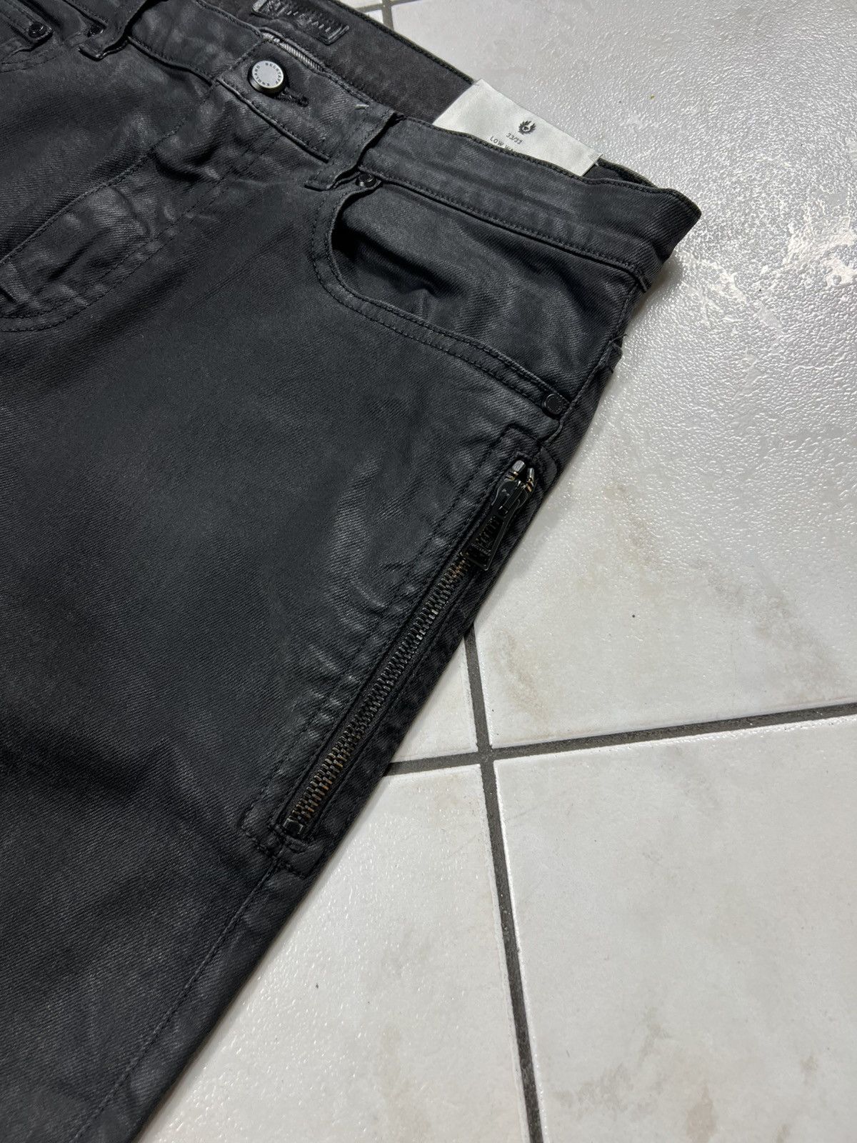 Belstaff Belstaff England waxed motorcycle slim fit pants with pocket Size US 33 - 9 Thumbnail