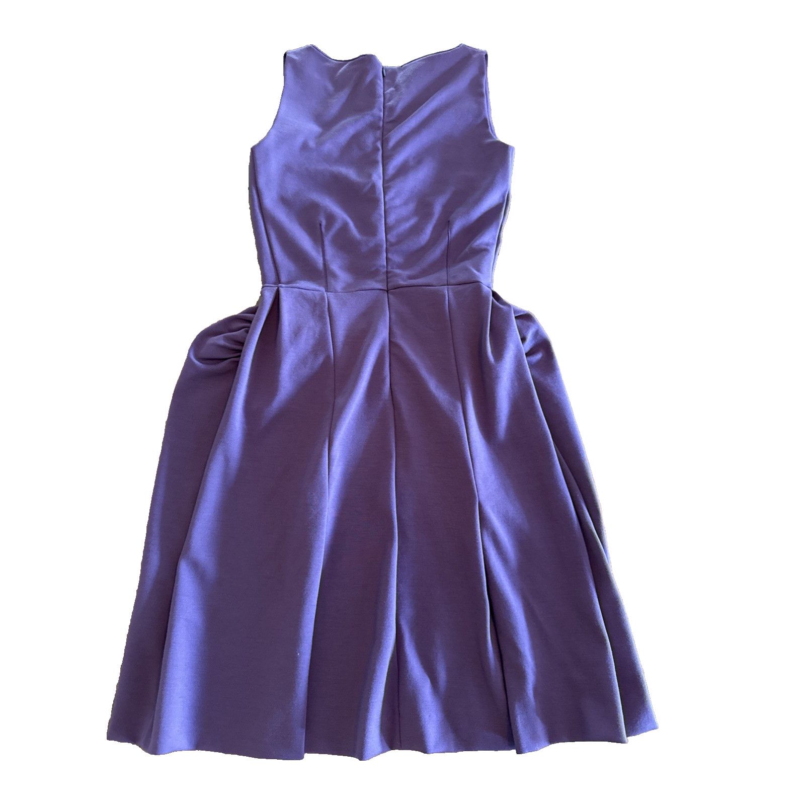 Yves Saint Laurent YSL Yves Saint Laurent Dress Aubergine Wool Blend Sleeveless Size XS / US 0-2 / IT 36-38 - 7 Thumbnail