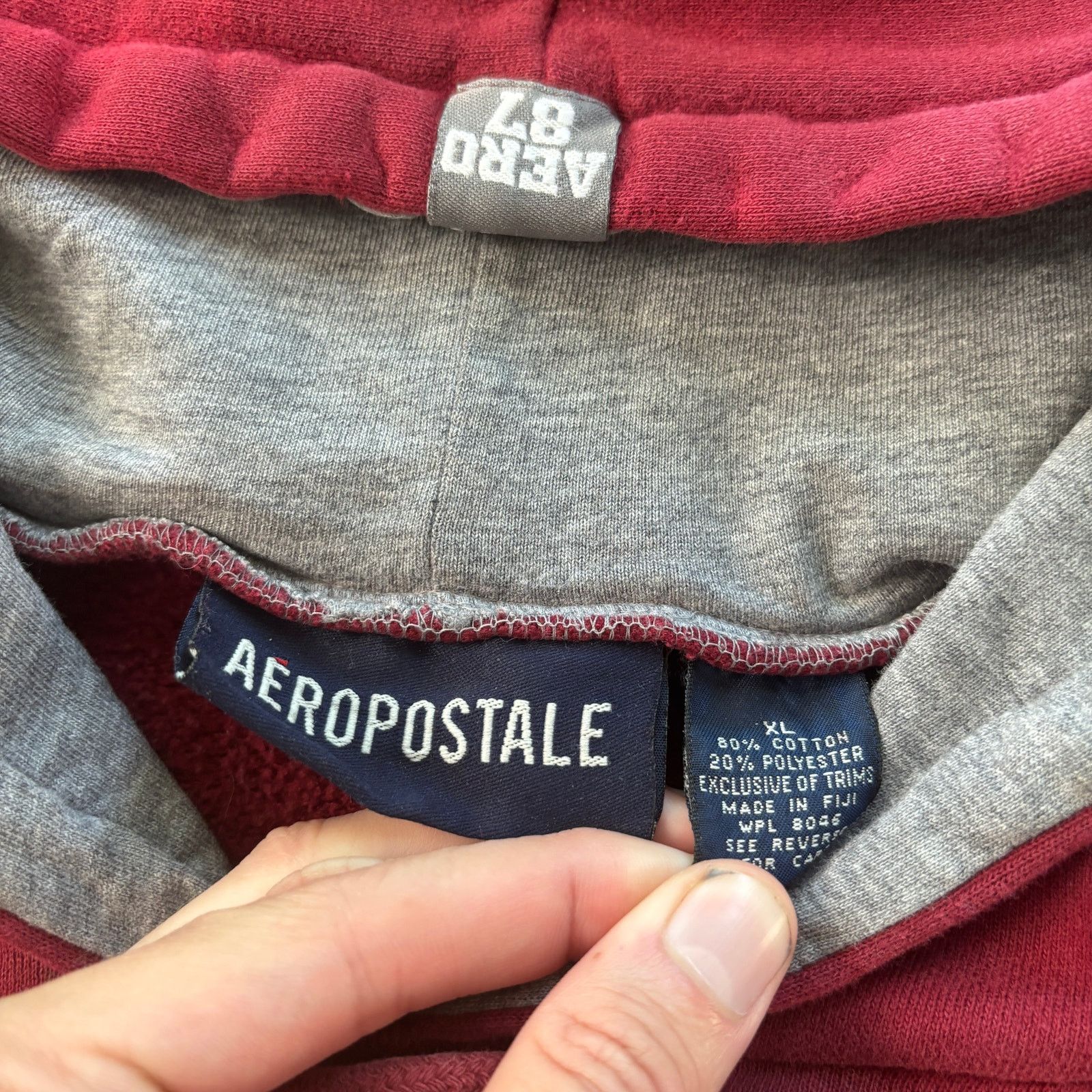 Aeropostale × Vintage Vintage Y2K Red Aeropostale Aero Athletics Hoodie Sz XL Size US XL / EU 56 / 4 - 3 Thumbnail