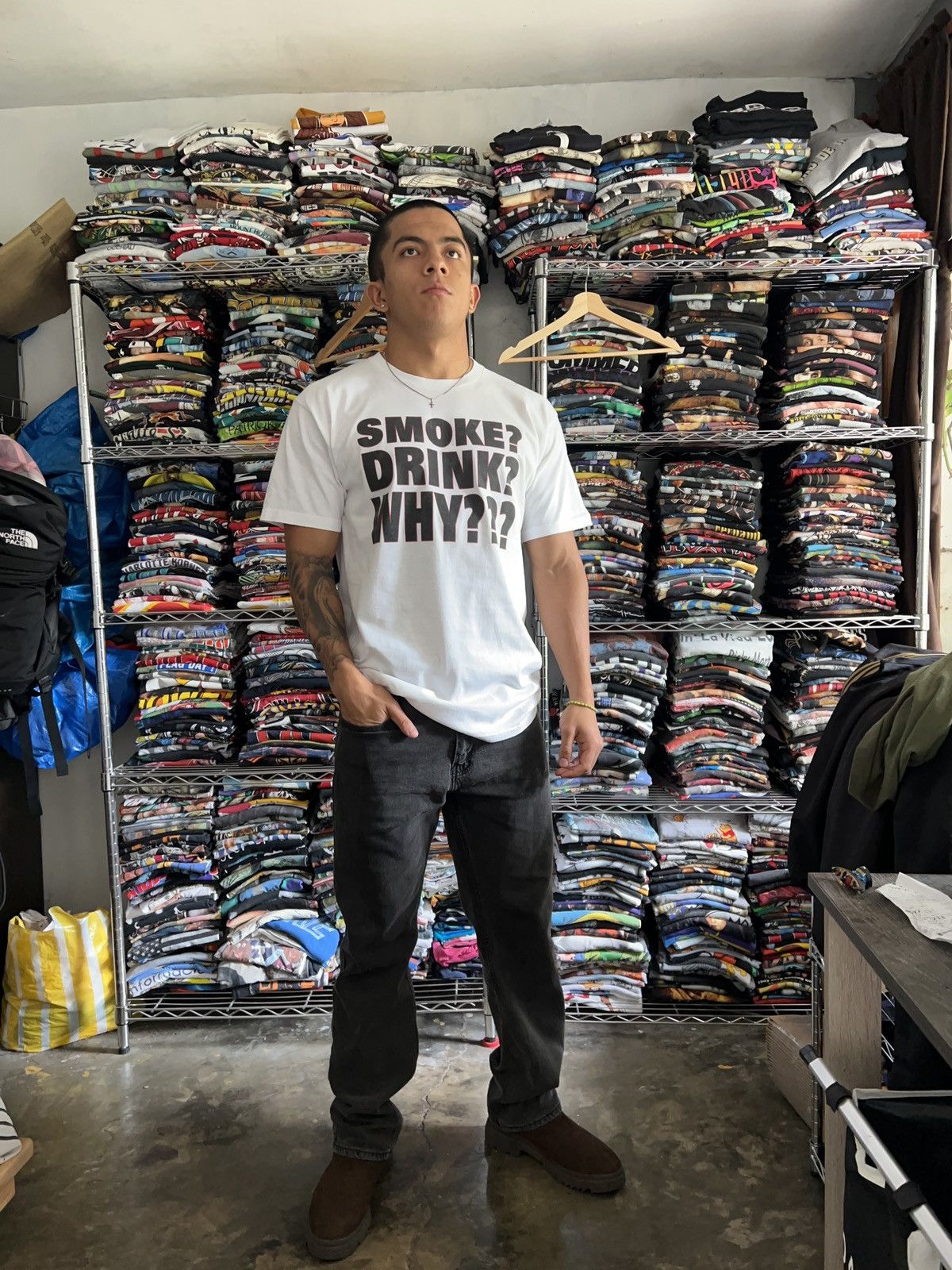 Arts & Science 2000s Smoke Drink Why? Better Than That Quote Random Tee Size US L / EU 52-54 / 3 - 3 Thumbnail