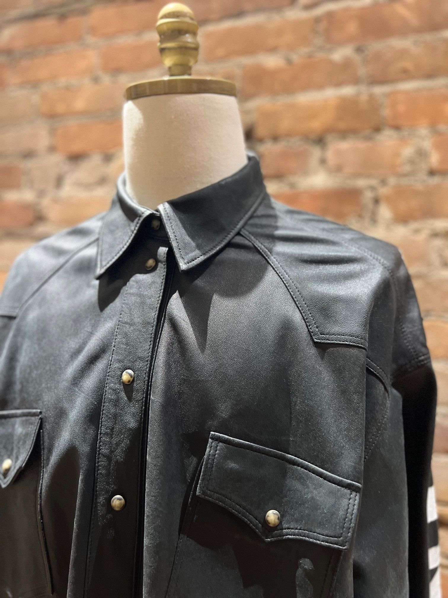 Faith Connexion Faith Connexion Leather Overshirt – “London Is My Hometown” Size US S / EU 44-46 / 1 - 5 Thumbnail