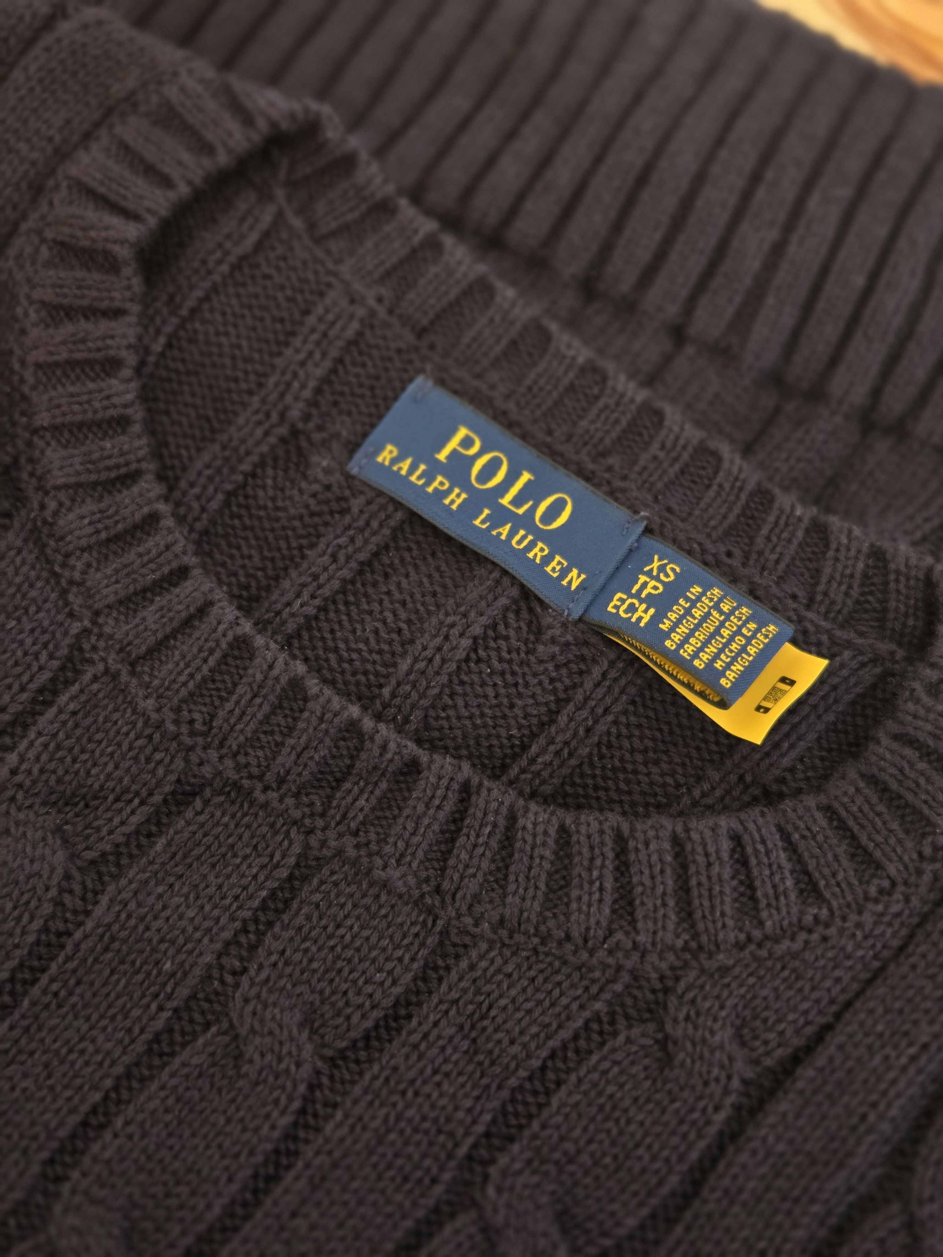 Ralph Lauren POLO RALPH LAUREN | Navy Blue Cable Knit Sweater XS Size XS / US 0-2 / IT 36-38 - 6 Thumbnail