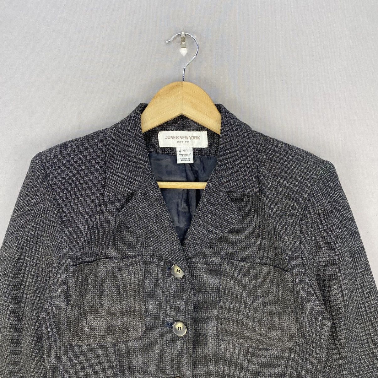 Vintage Jones New York Vintage Charcoal Formal Blazer-Boxy Fit Size XS / US 0-2 / IT 36-38 - 7 Thumbnail