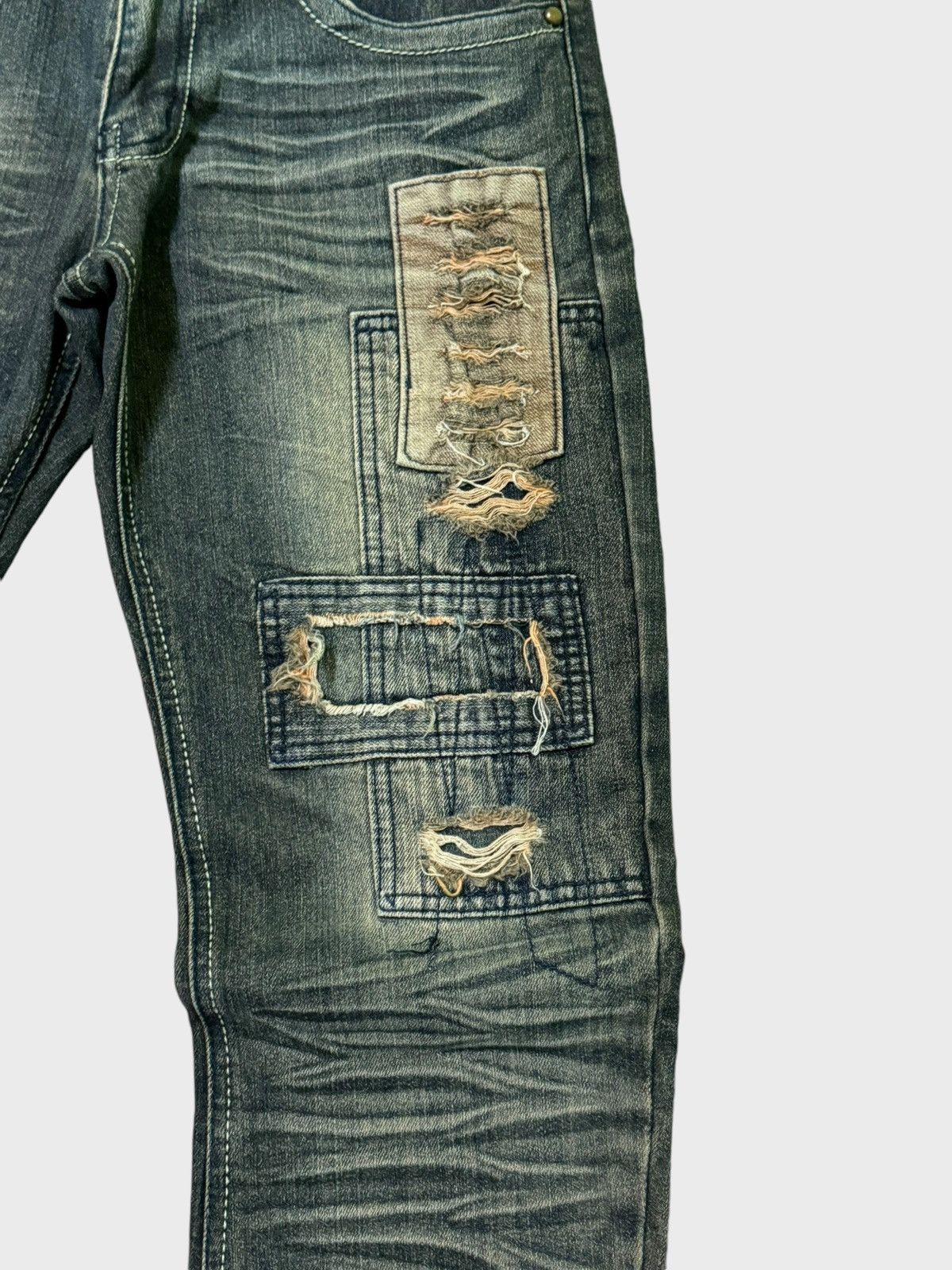 Hysteric Glamour × If Six Was Nine × Le Grande Bleu (L.G.B.) A.S Jeans Patches Mud Clawn Mark Denim Pants Size US 29 - 8 Thumbnail