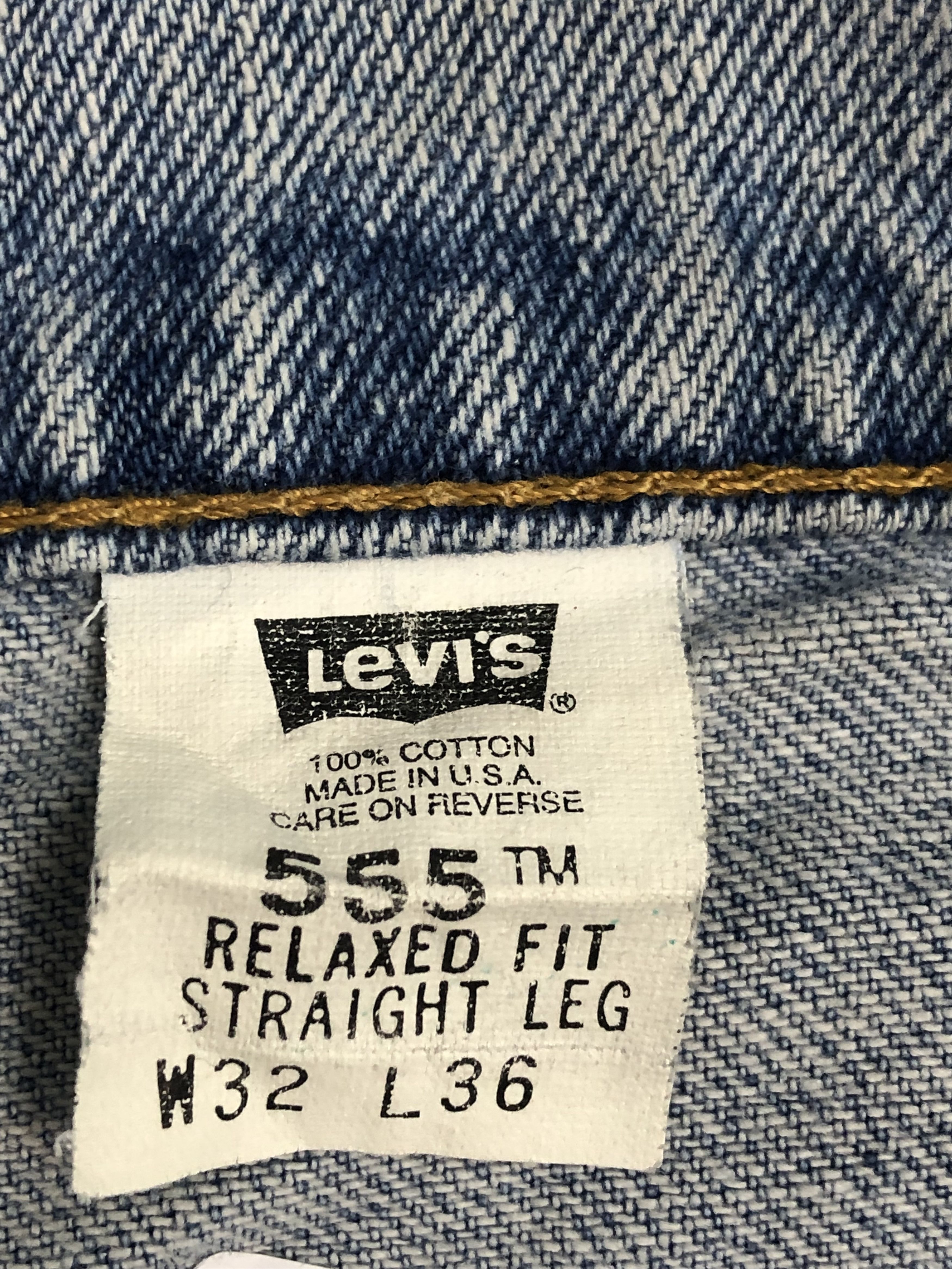 Levi's Vintage 90s Levis 555 Lightwash Jeans DP0520 Size US 31 - 5 Thumbnail