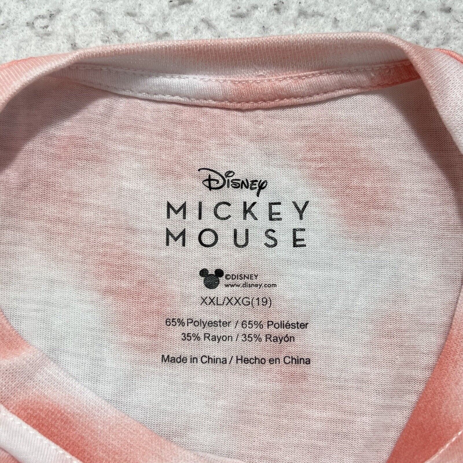 Disney Disney Mickey Mouse XXL Tee Pink Tie Dye Graphic T Shirt Size XXL / US 16-18 / IT 52-54 - 3 Thumbnail