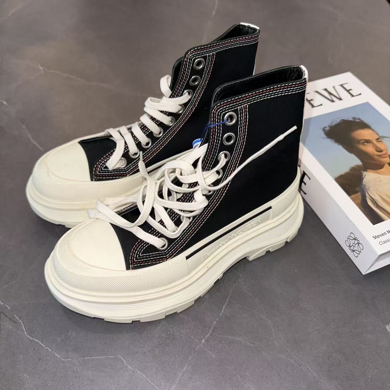 Alexander McQueen Alexander McQueen Thick-Soled Lace-Up Boots Size US 6.5 / IT 36.5 - 1 Thumbnail