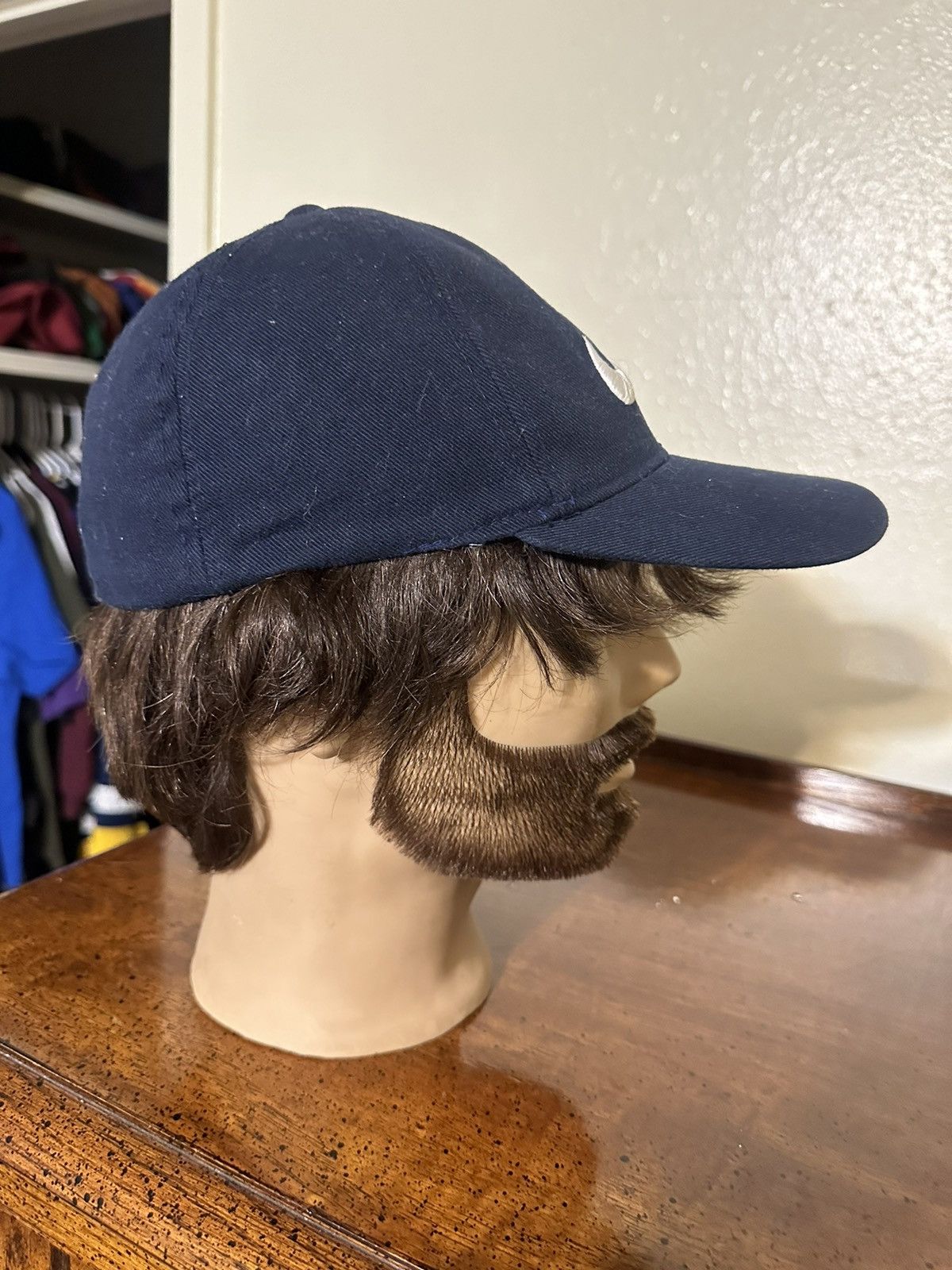 Nike × Vintage Vintage Nike athletic fitted “dark blue” hat 90s size 7 1/8 Size ONE SIZE - 3 Thumbnail