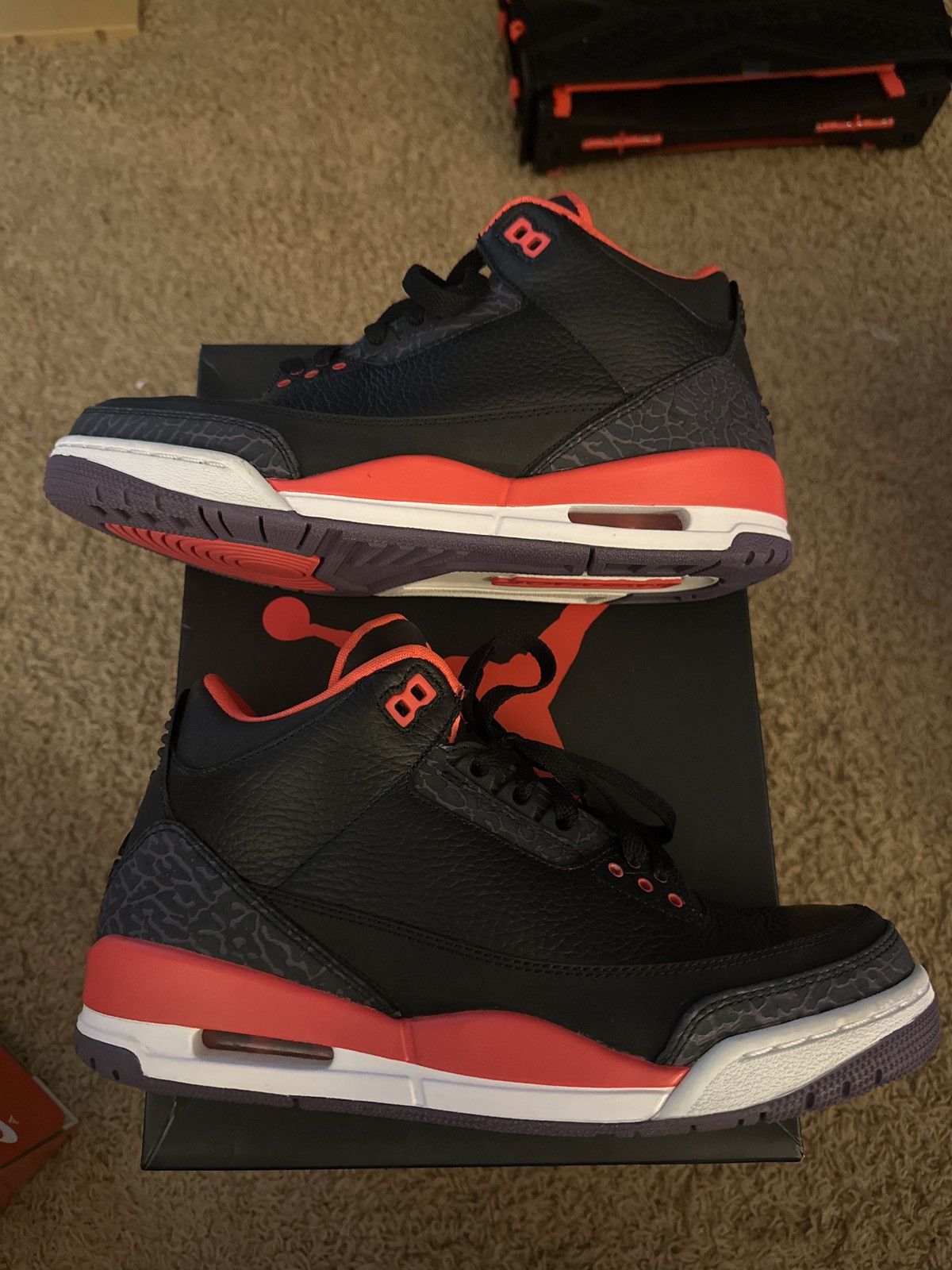 Jordan Brand Air Jordan 3 Retro (Crimson) Size US 8 / EU 41 - 3 Thumbnail