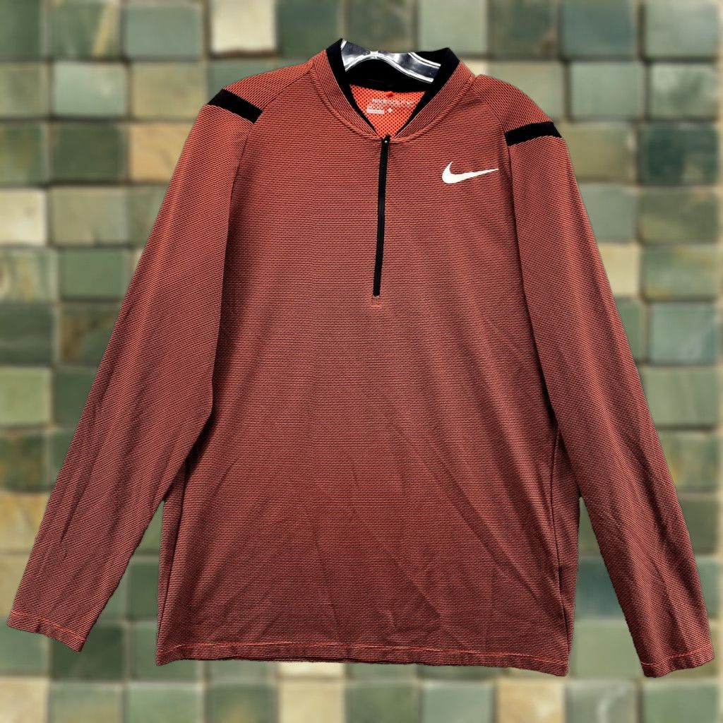 Nike Nike Golf Pullover Mens Large Orange Dri-Fit Performance Gym Training Athleisure Shirt Size US L / EU 52-54 / 3 - 1 Thumbnail