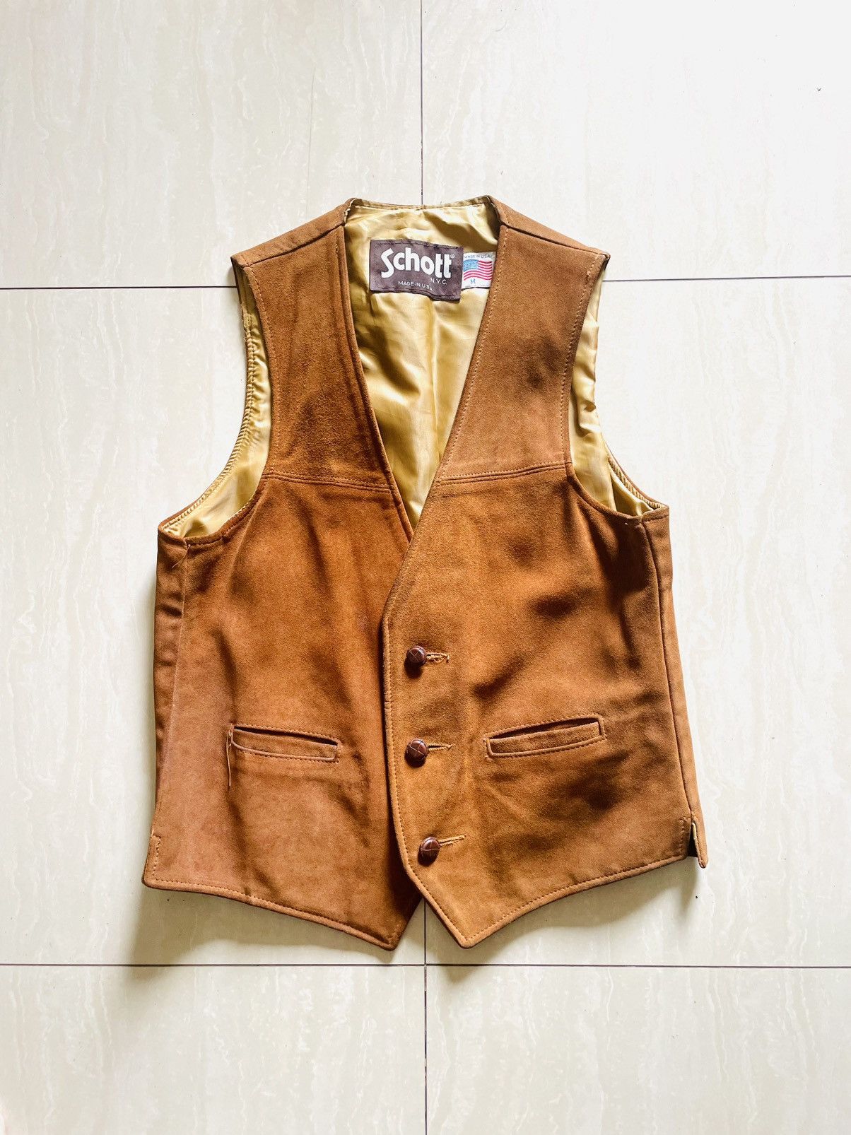 Schott × Vintage Schott vintage leather vest Size US M / EU 48-50 / 2 - 1 Thumbnail