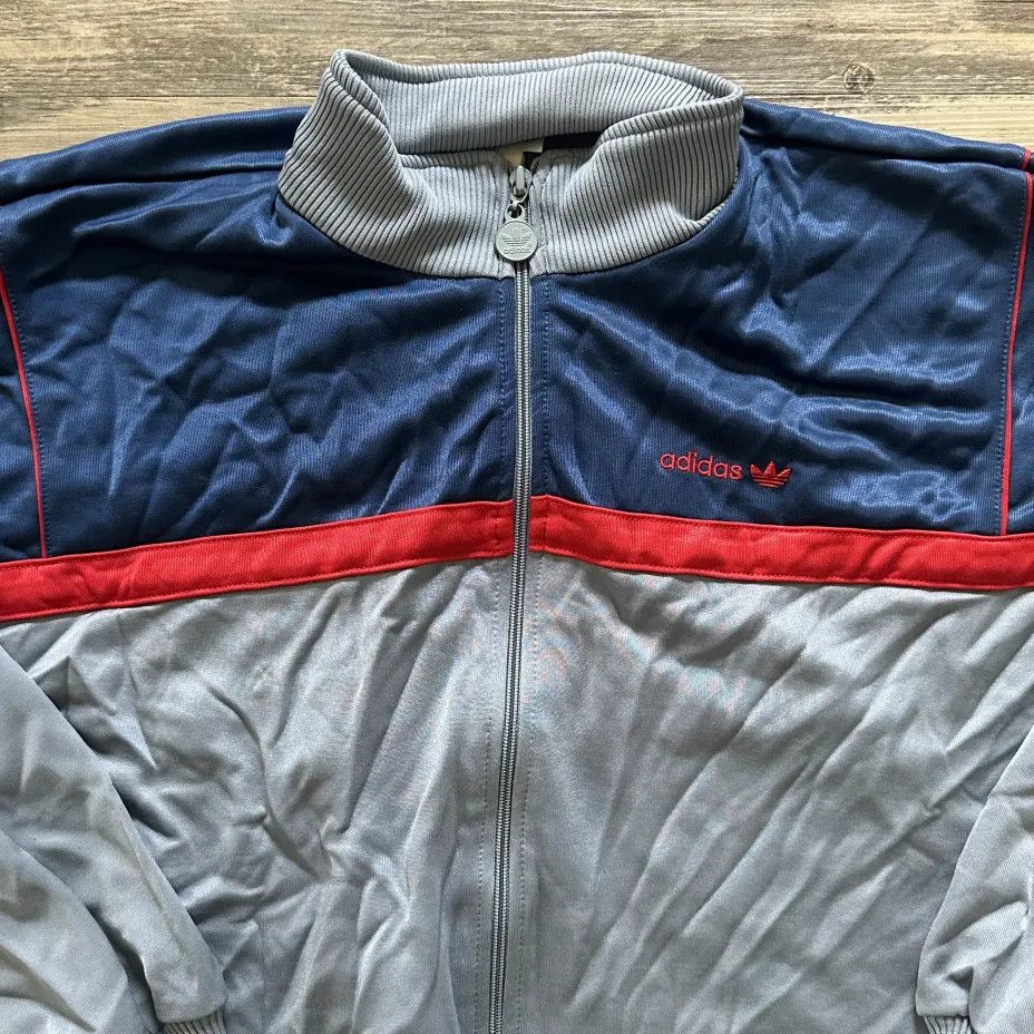 Adidas Vintage 80s Adidas Retro Track Jacket Size XL Size US XL / EU 56 / 4 - 3 Thumbnail