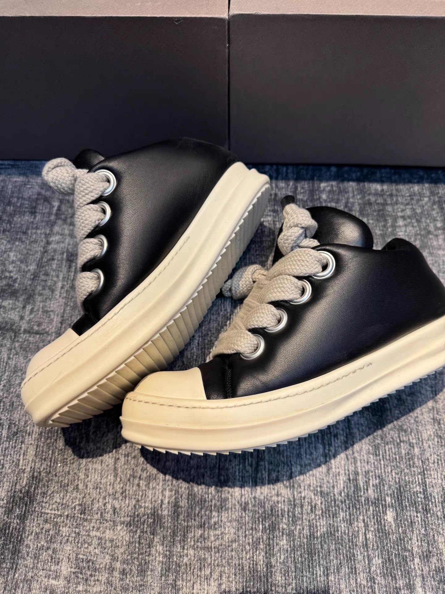Rick Owens Rick Owens black "Pudding" chunky Converse sneakers Size US 7 / IT 37 - 4 Thumbnail
