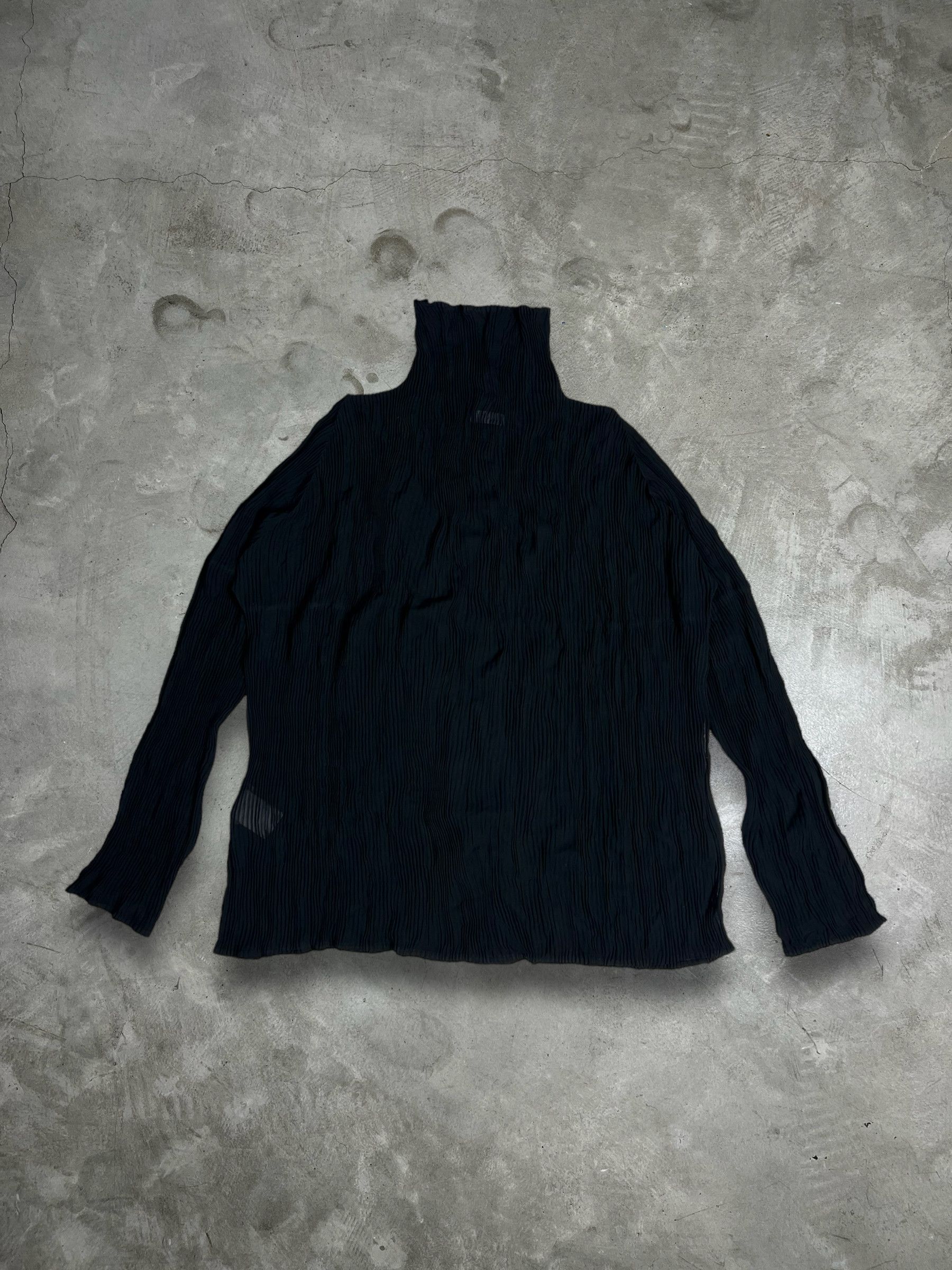 Issey Miyake × Japanese Brand × Vintage Vintage ISSEY MIYAKE Pleat Longsleeve Blouse (L) GTMPT303 Size L / US 10 / IT 46 - 8 Thumbnail