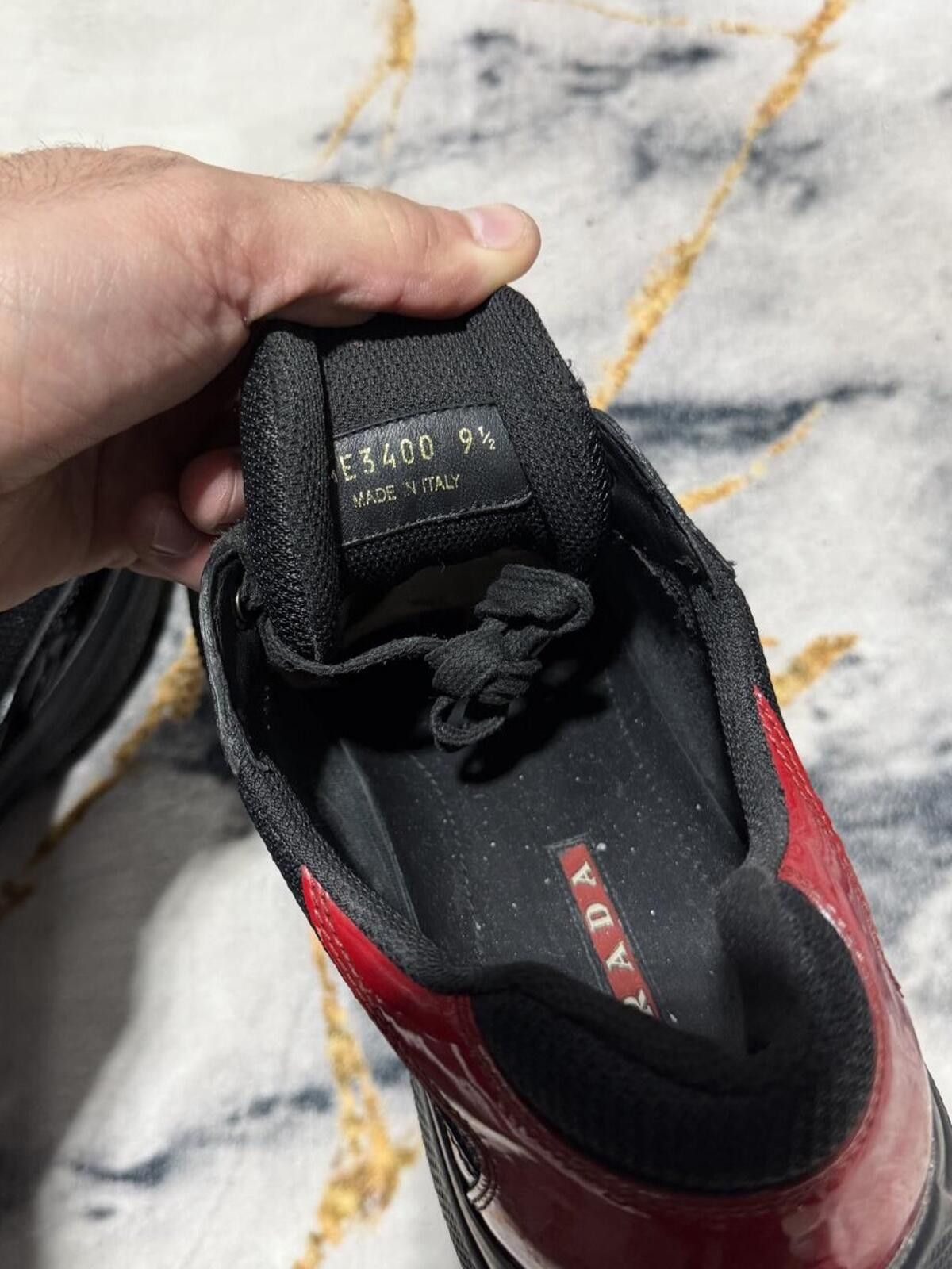 Prada Prada Americas Cup Black Red Heel - Sz10.5US Size US 10.5 / EU 43-44 - 7 Thumbnail