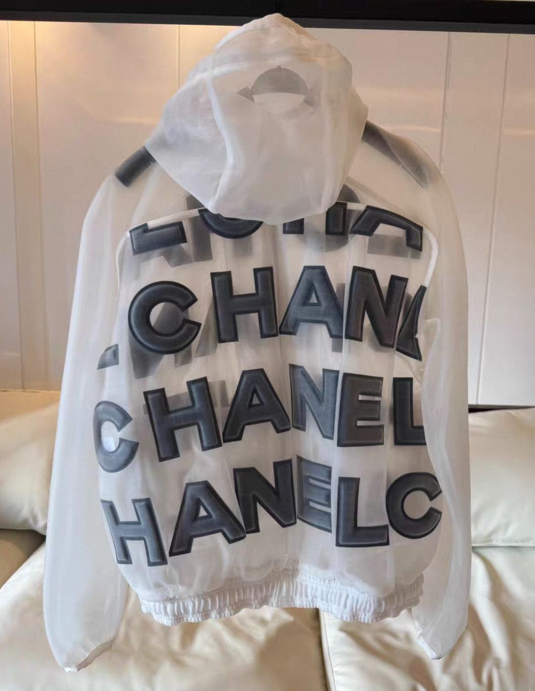 Chanel Chanel Embossed letter logo transparent windbreaker jacket Size XXS / US 00 / IT 34 - 6 Thumbnail