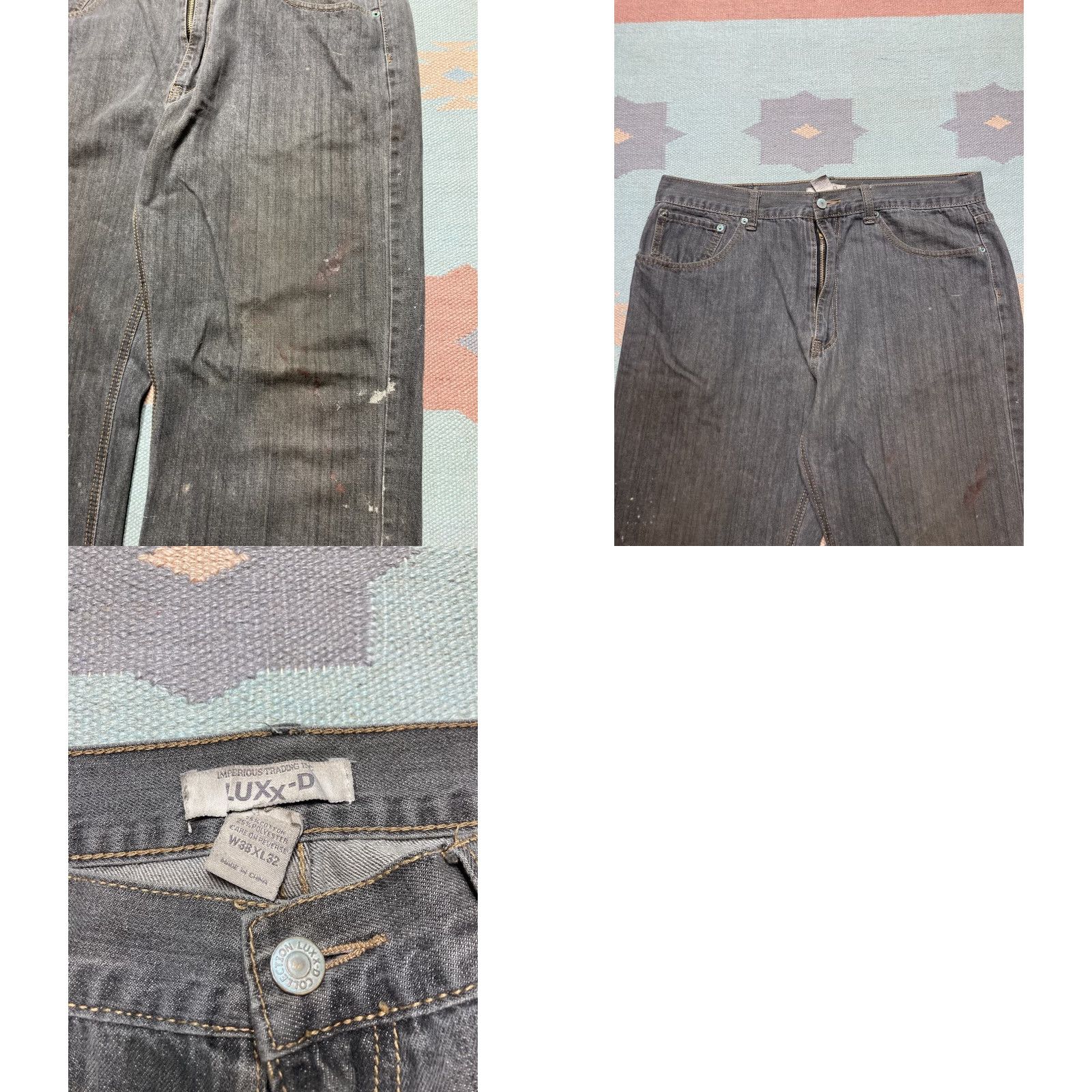 Vintage Vintage baggy jeans black cyber mall goth wide leg grunge skater 38x29 Imperious Jeans Men 38 Black Grunge Wide-Leg Vintage Y2K Size US 38 / EU 54 - 8 Thumbnail