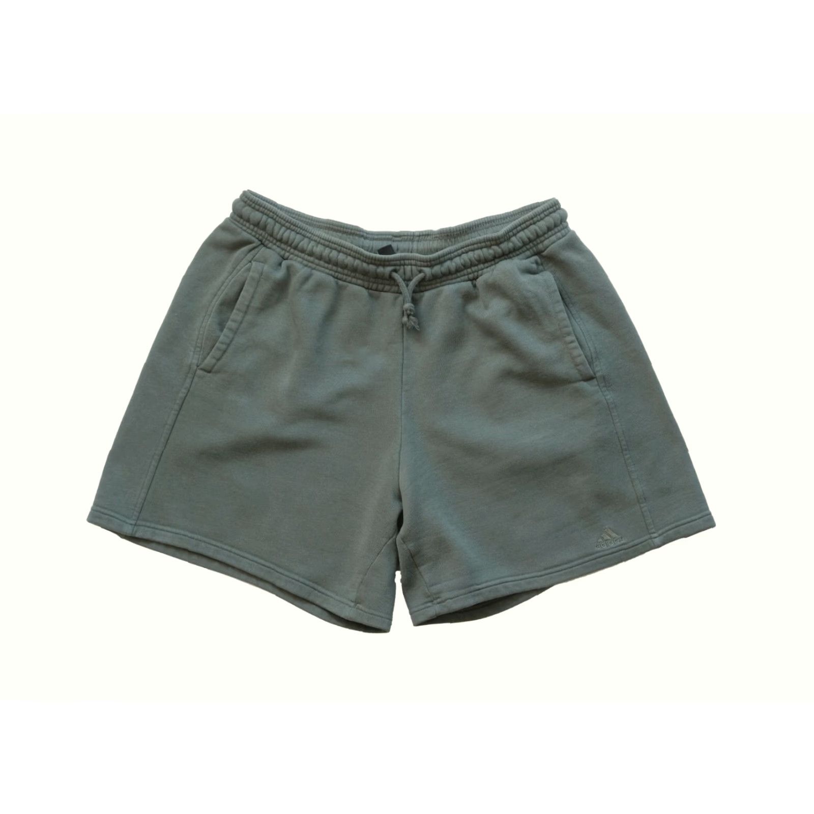 Adidas ADIDAS ORIGINALS TREFOIL FRENCH TERRY SHORTS ARMY GREEN WOMENS SZ L Size 36" / US 14 / IT 50 - 3 Thumbnail