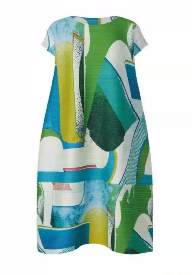 Issey Miyake Issey Miyake Green windmill dress Size XXL / US 16-18 / IT 52-54 - 3 Thumbnail