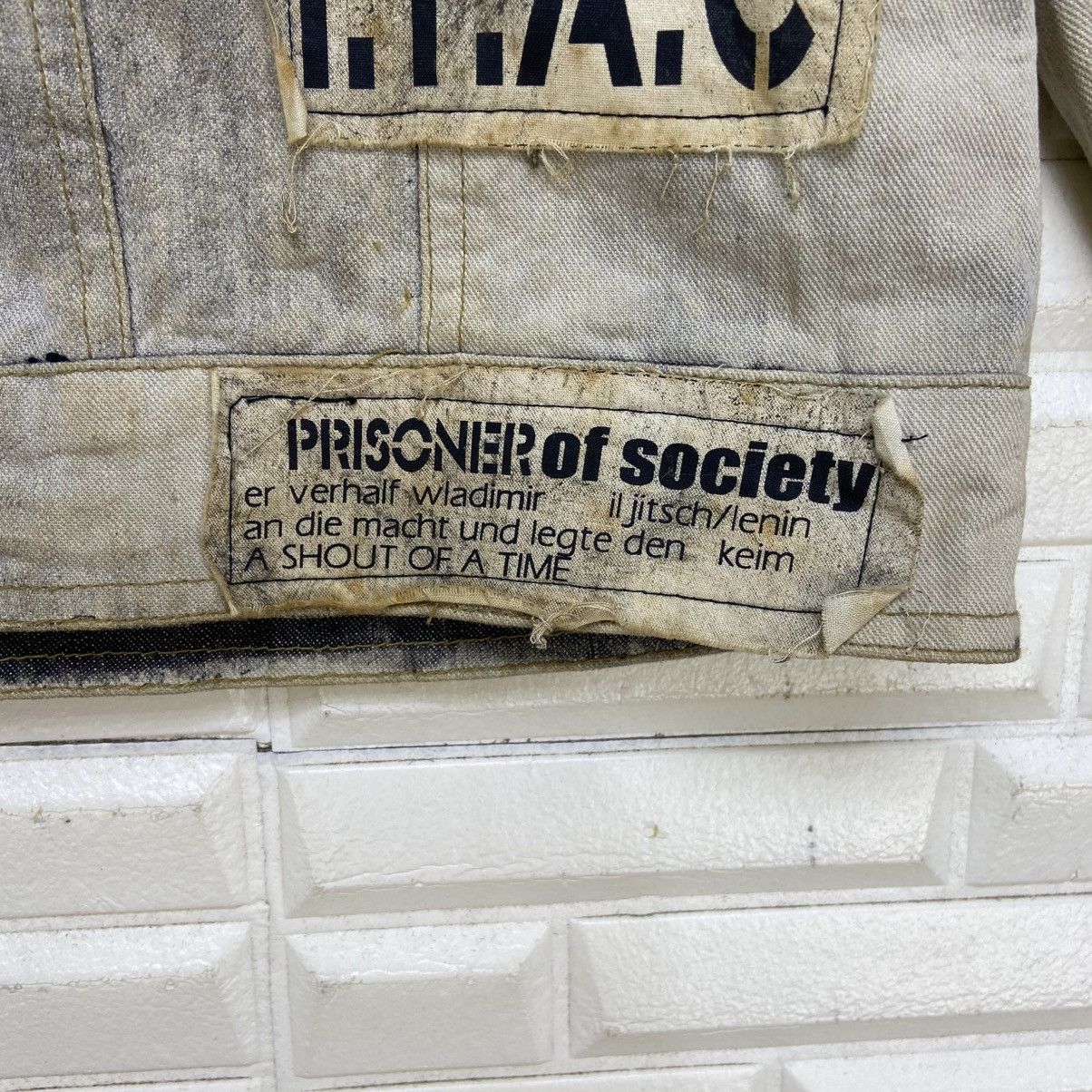 In The Attic Skull Prisoners Punk Street Fashion Distressed Denim Trucker Size US S / EU 44-46 / 1 - 8 Thumbnail