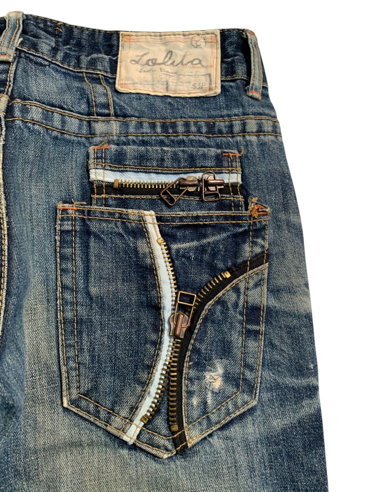 Tornado Mart JAPANESE LOLITA FADED & RUSTY PUNK DISTRESSED DENIM Size US 33 - 11 Thumbnail