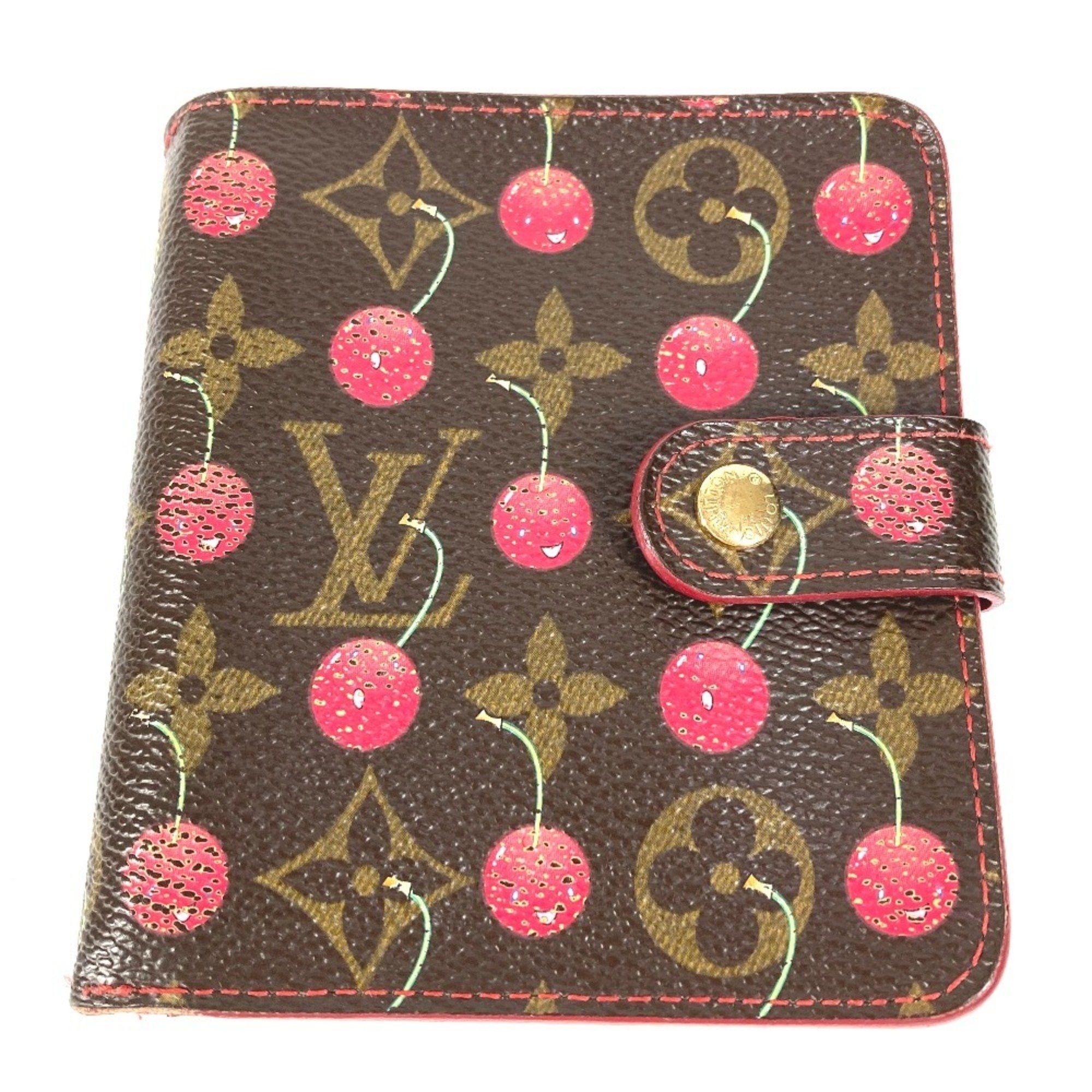 LOUIS VUITTON M95005 Monogram Cherry Takashi Murakami Compact Zip