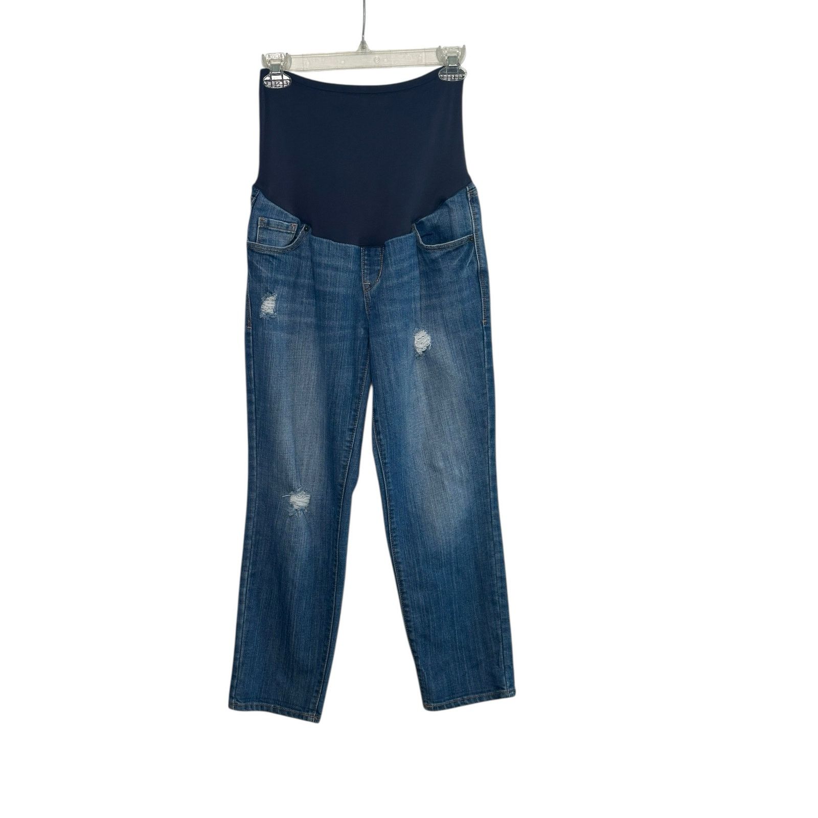 Old Navy Old Navy Maternity distressed pull on jeans size 8 Size 30" / US 8 / IT 44 - 7 Thumbnail