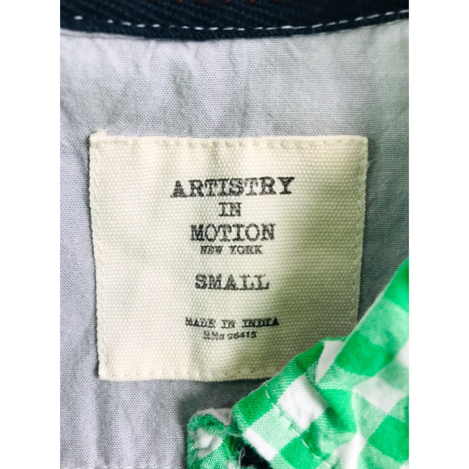 Vintage Artistry in Motion NY Shirt Mens Size Small Green White Checkered Button Down Shirt Size US S / EU 44-46 / 1 - 6 Thumbnail