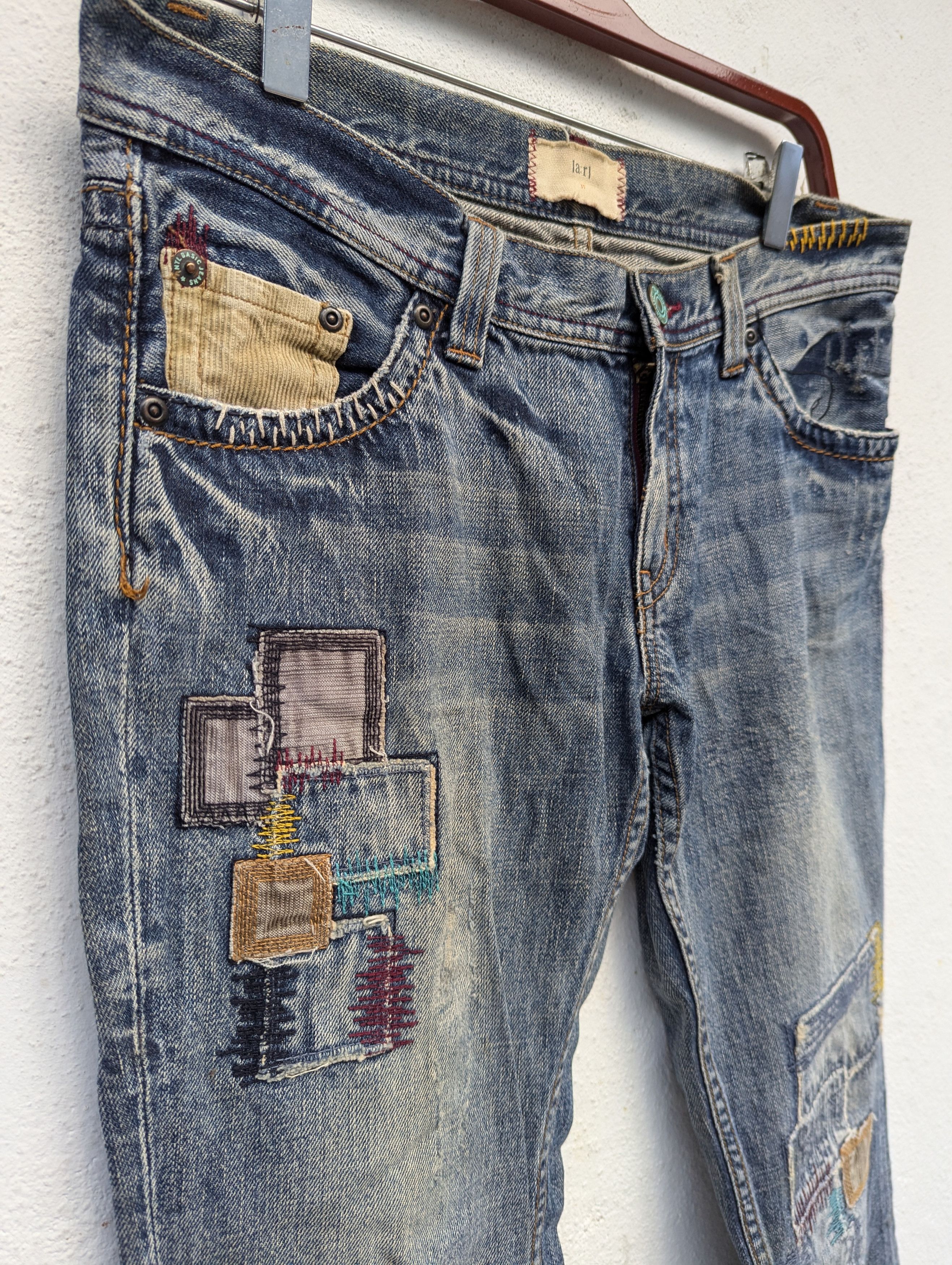 Japanese Brand × Vintage JAPANESE BRAND PATCHES DENIM PANTS Size 31" - 7 Thumbnail