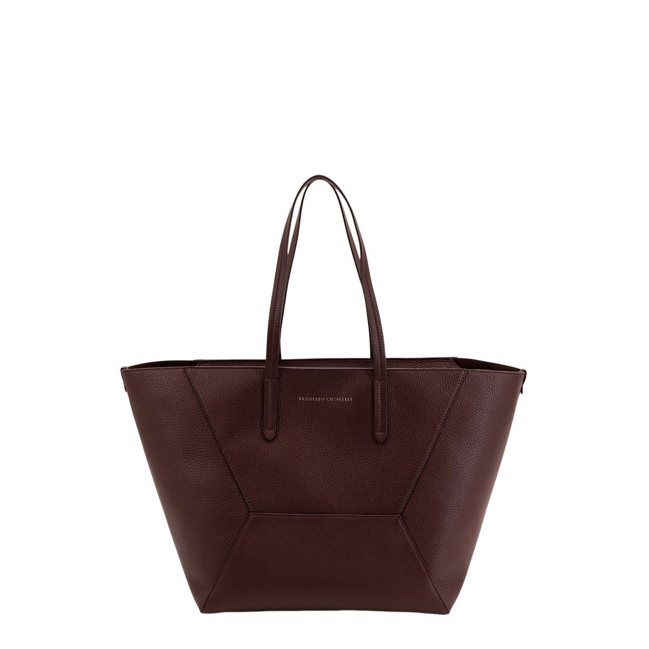 Brunello Cucinelli BRUNELLO CUCINELLI BC Duo Leather Burgundy Tote Bag New Size ONE SIZE - 1 Thumbnail