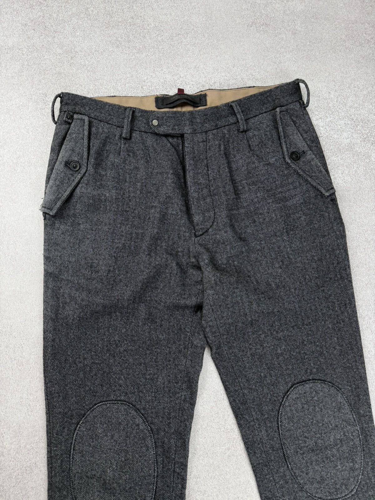Messagerie Messagerie Gray Herringbone Wool Trousers Pants Size 46 Size US 32 / EU 48 - 3 Thumbnail