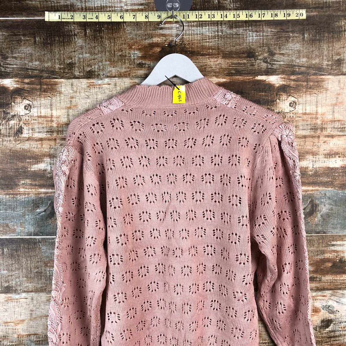 Homespun Knitwear × Japanese Brand × Vintage DL Japan vintage Pink Cardigan Knitwear #C463 Size M / US 6-8 / IT 42-44 - 11 Thumbnail
