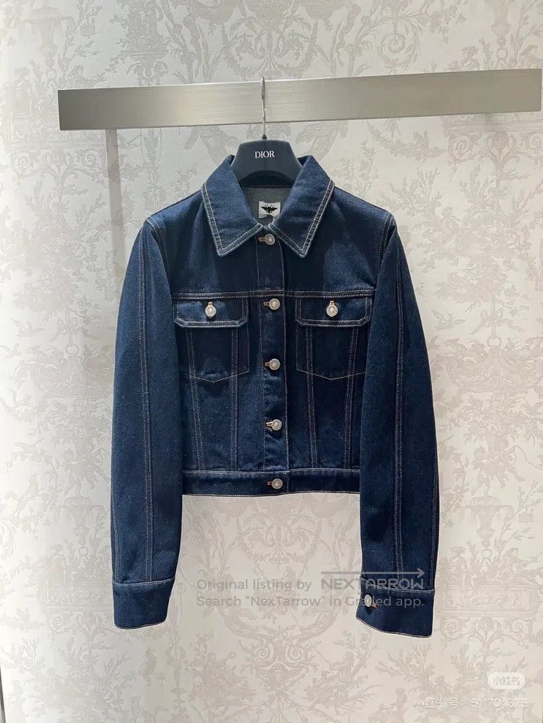 Dior Dior Little Bee Embroidered Denim Short Coat Size XXS / US 00 / IT 34 - 6 Thumbnail