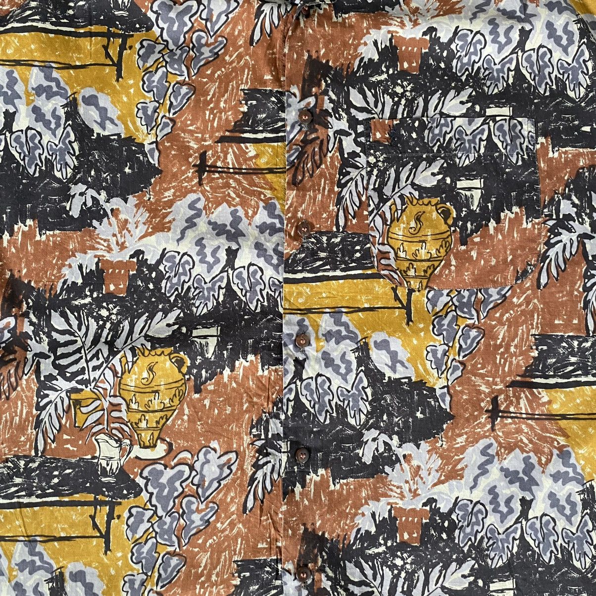 Yves Saint Laurent Vintage 90’s YSL Pour Homme Batik Abstract Button Ups Shirts Size US L / EU 52-54 / 3 - 6 Thumbnail