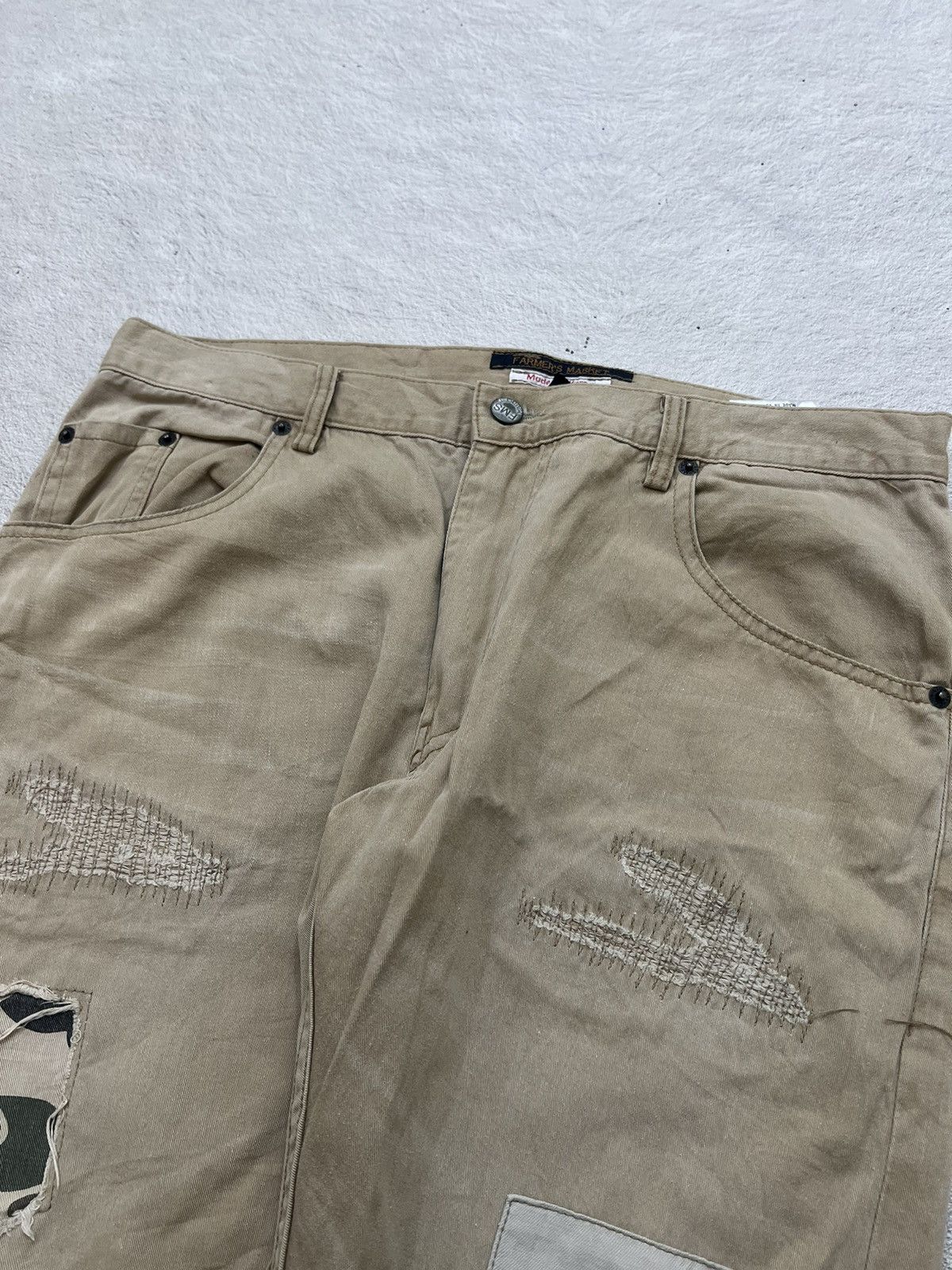Number (N)ine 2000s Japanese Maison Patchwork Bootcut Chino y2k Lgb Ifsix Size US 34 / EU 50 - 5 Thumbnail