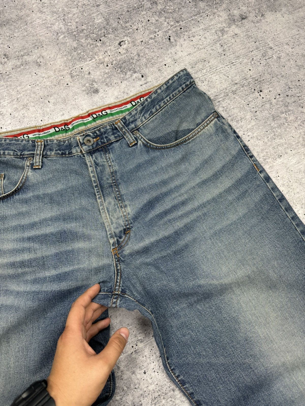 Dolce & Gabbana × Vintage Vintage Dolce&Gabbana 90s Blue Stonewashed Denim Jeans Pants Size US 36 / EU 52 - 8 Thumbnail