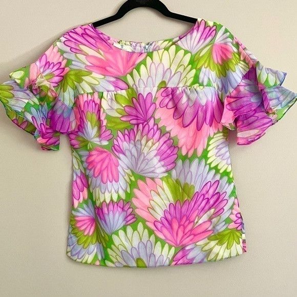 Vintage Vintage 60s Floral Hippie Short Sleeve Pant Suit - XS/24" Size XS / US 0-2 / IT 36-38 - 12 Thumbnail