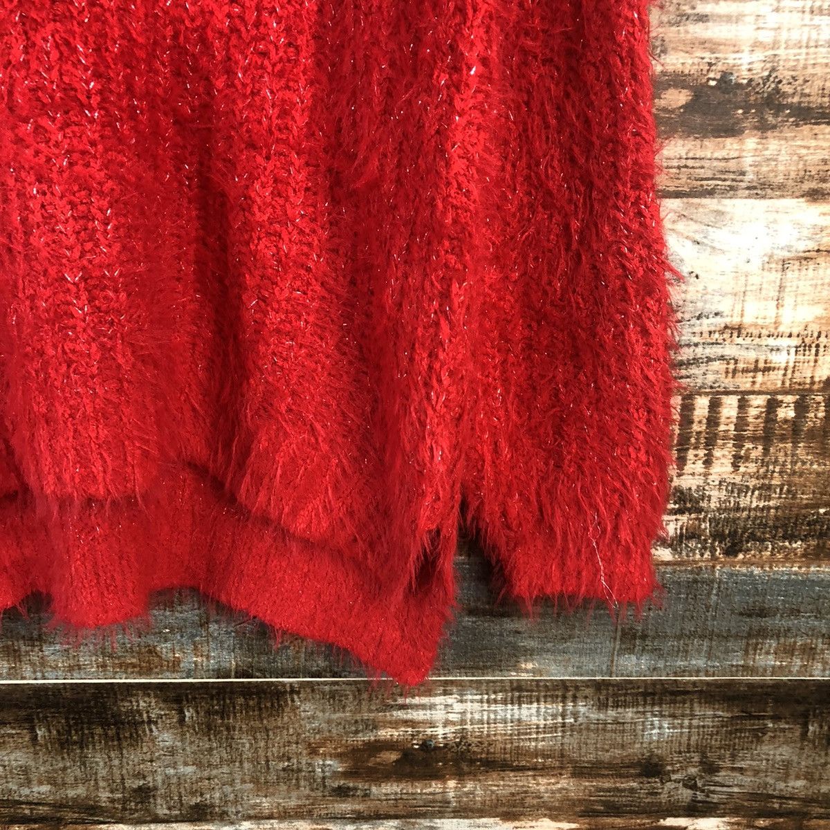 Japanese Brand DL Ozoc Red Mohair Knitwear #C371 Size M / US 6-8 / IT 42-44 - 8 Thumbnail