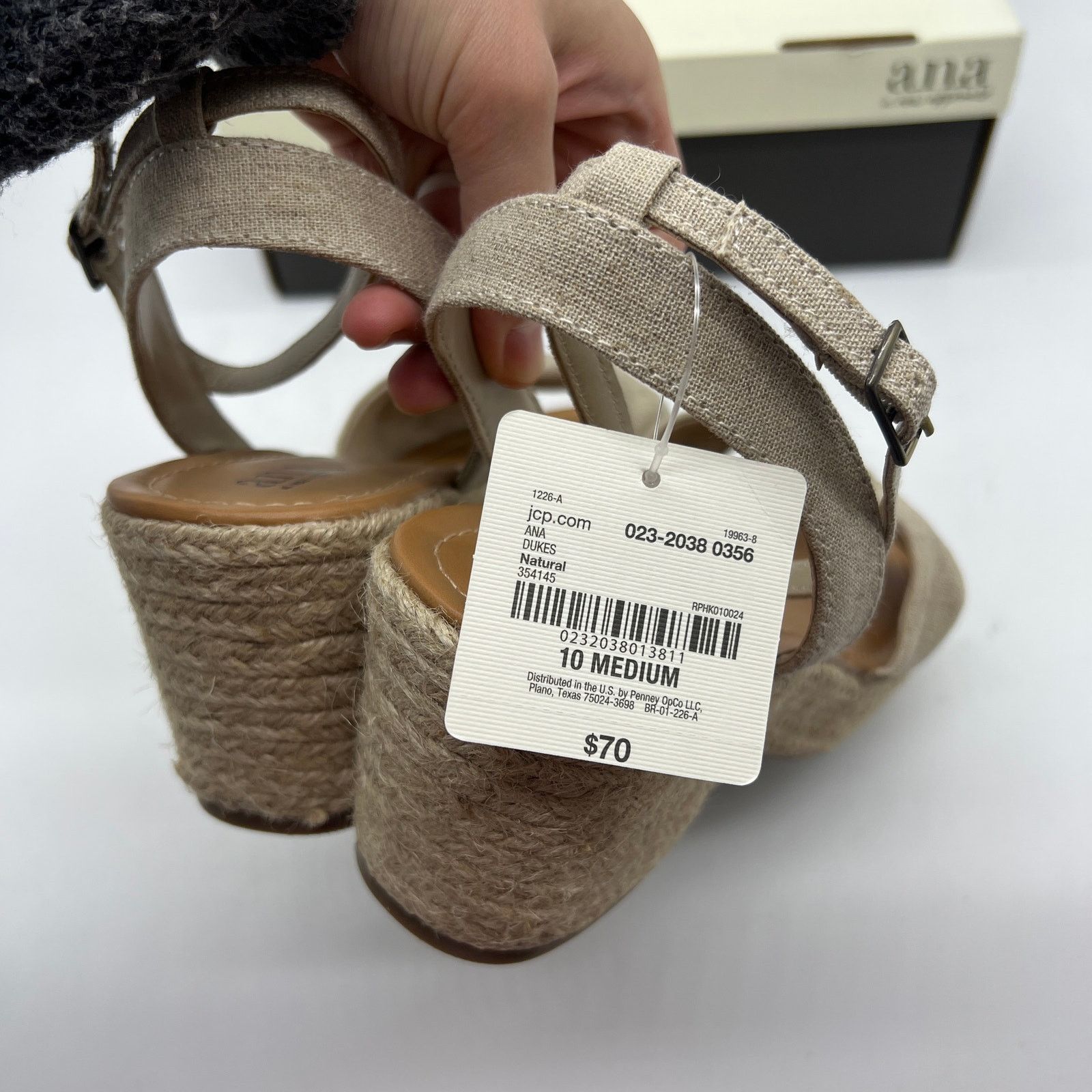 Other a.n.a Womens Dukes Heeled Sandals Brown Natural Size 10M Size US 10 / IT 40 - 6 Thumbnail