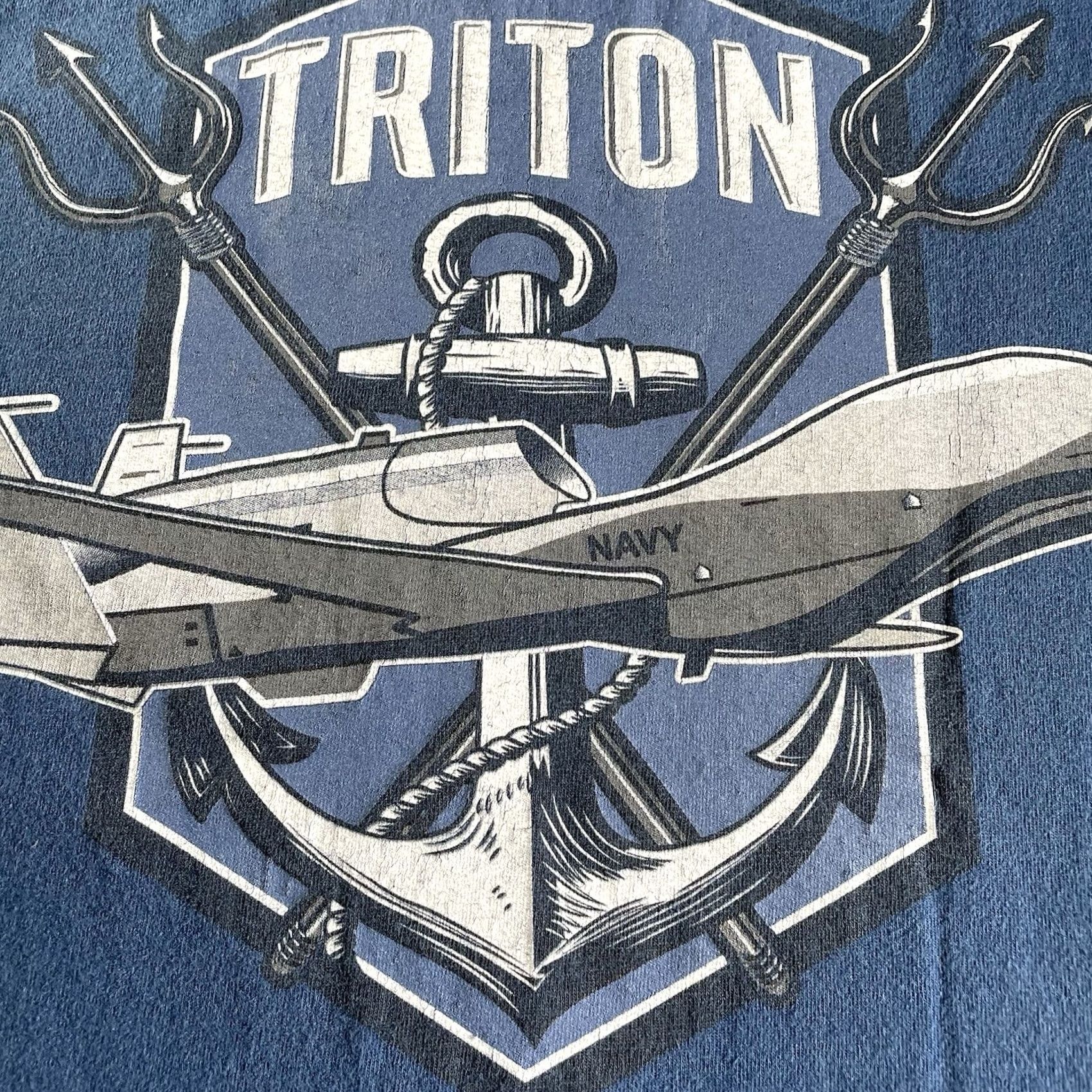 Vintage Northrop Grumman Shirt Men’s Small T-Shirt Navy Blue Planes UAV Triton MQ-4C Spirit S Mens Size US S / EU 44-46 / 1 - 3 Thumbnail