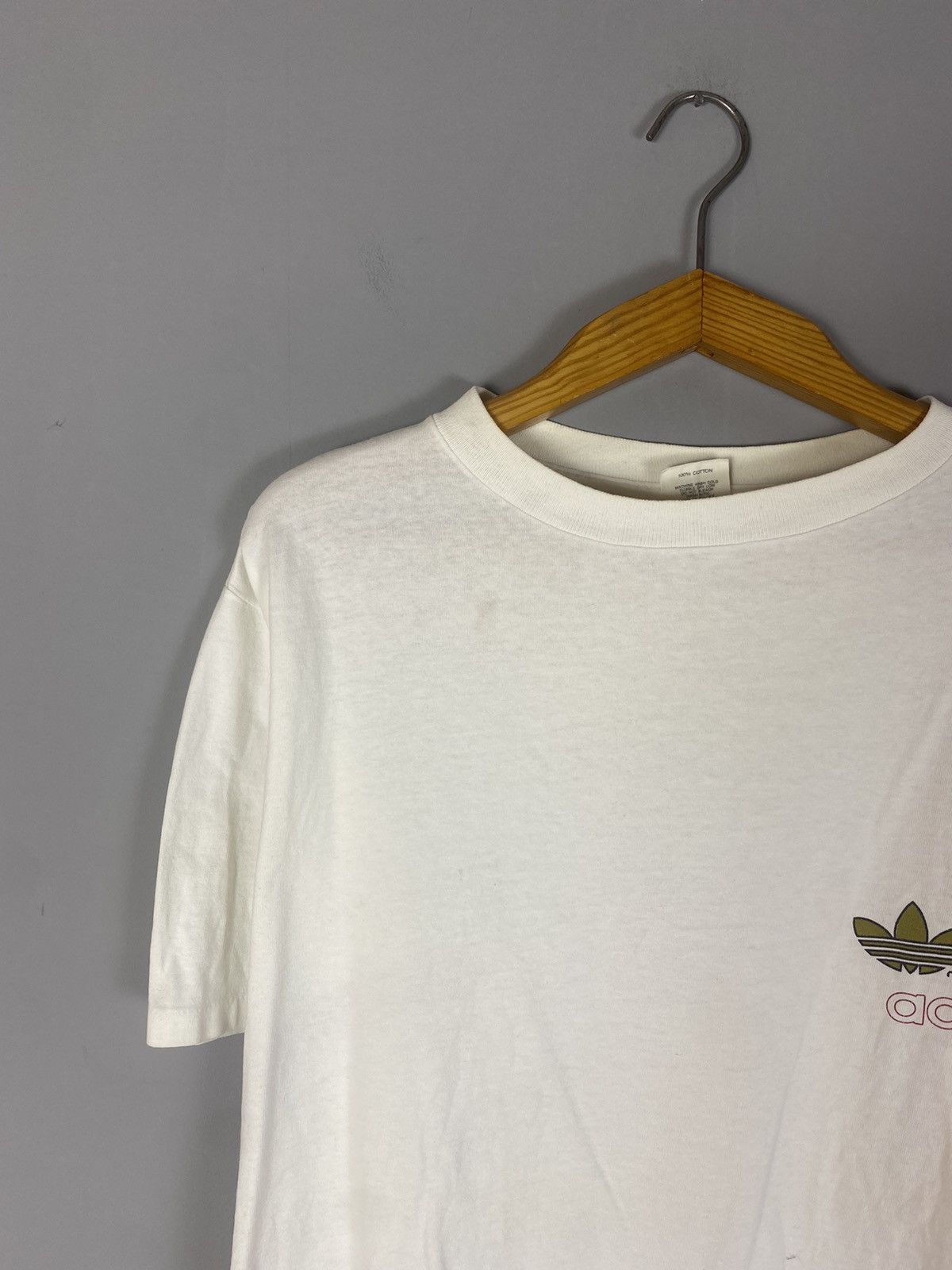 Vintage Vintage adidas 80-90s big logo T-shirt tee Size US XL / EU 56 / 4 - 3 Thumbnail
