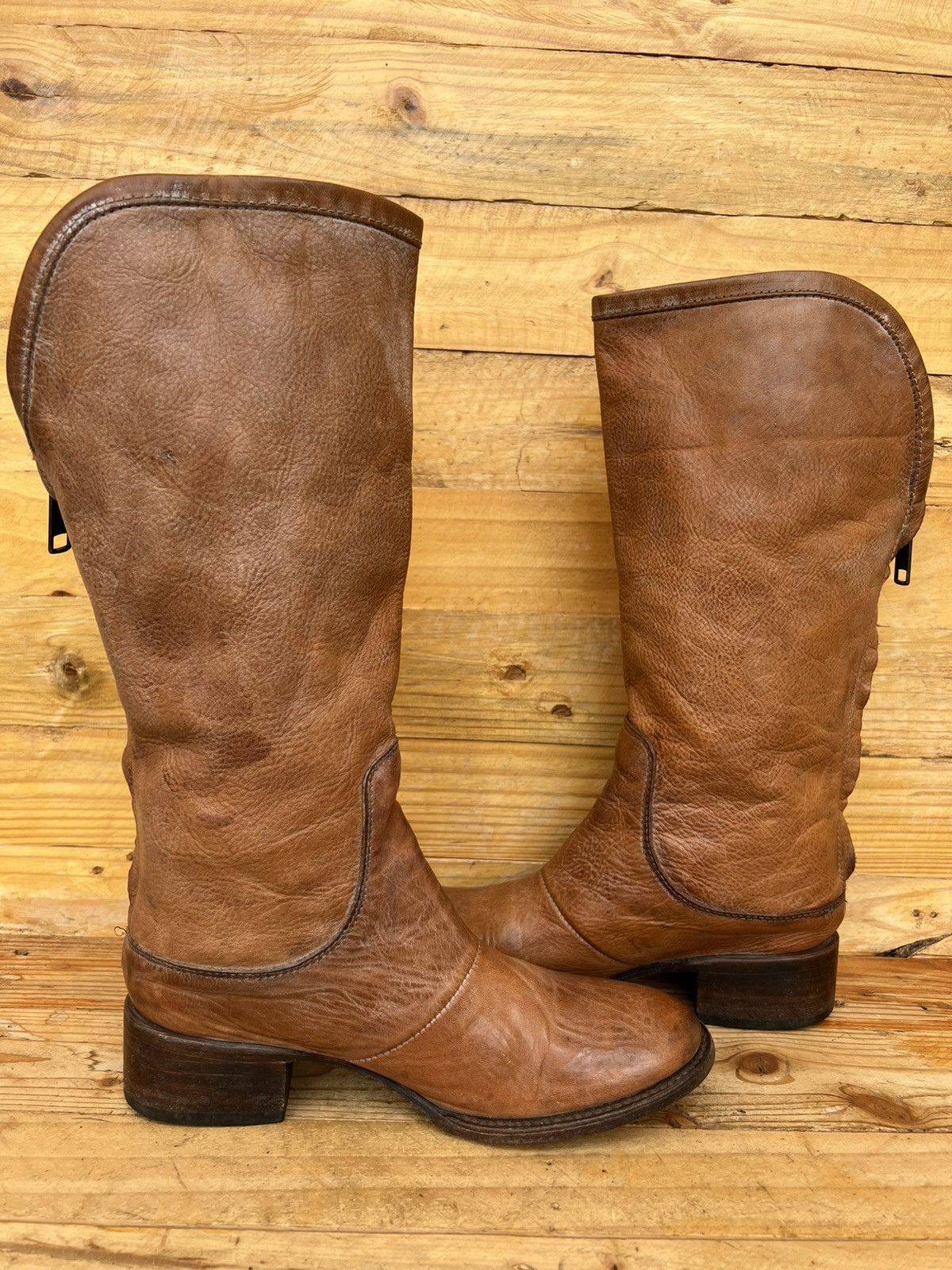 FREEBIRD Freebird Women's Tall Brown Leather Western Knee High Size US 7 / IT 37 - 9 Thumbnail