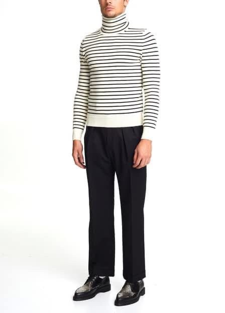 Celine CELINE FW19 Striped Turtleneck Wool Sweater Size US L / EU 52-54 / 3 - 4 Thumbnail