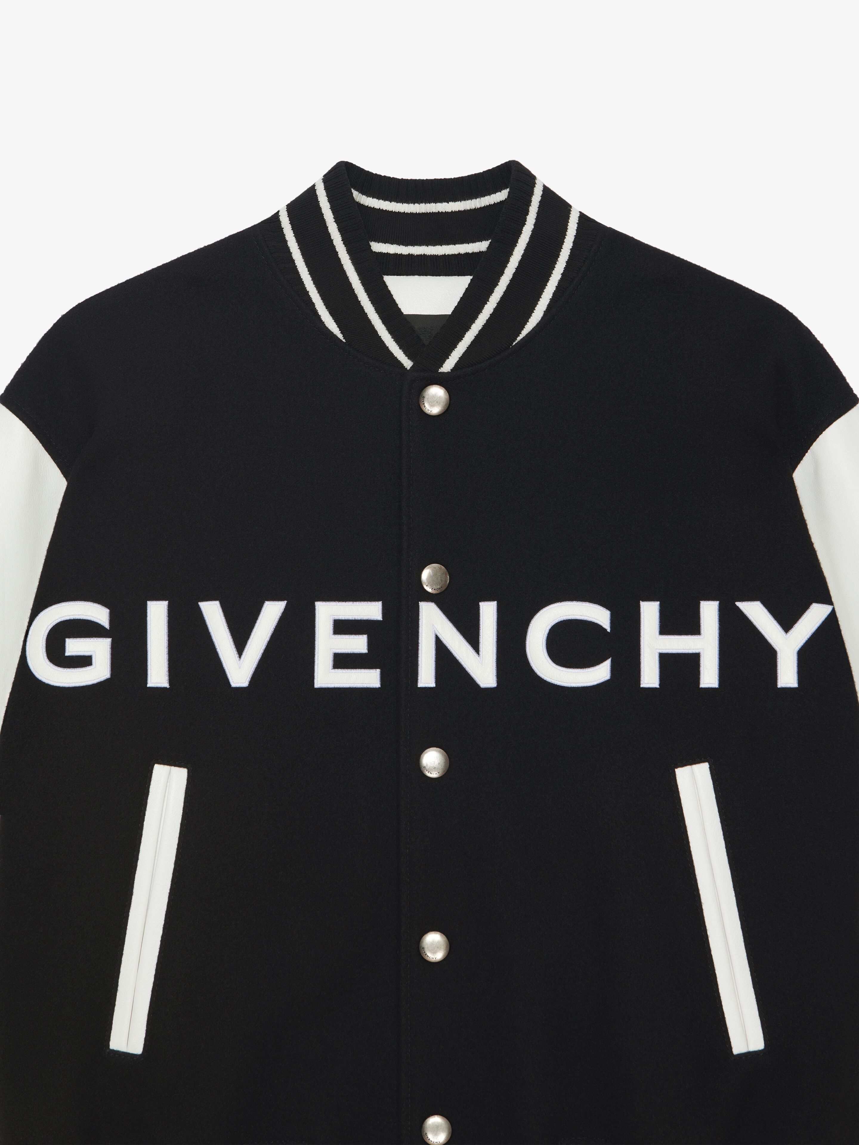 Givenchy o1w1db10925 Varsity Wool & Grained Leather Jacket Size US S / EU 44-46 / 1 - 5 Thumbnail