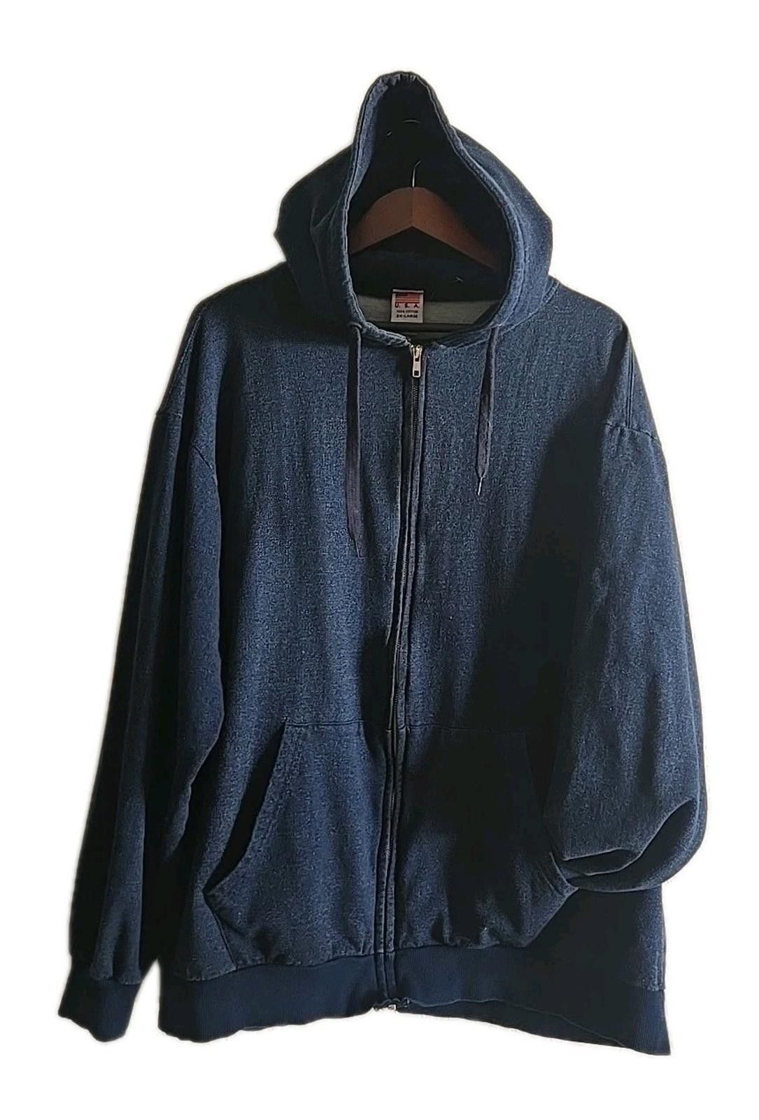 Other Embossed USA Flag Zip Up Hoodie Jacket Mens 2X Made In USA Size US XXL / EU 58 / 5 - 6 Thumbnail