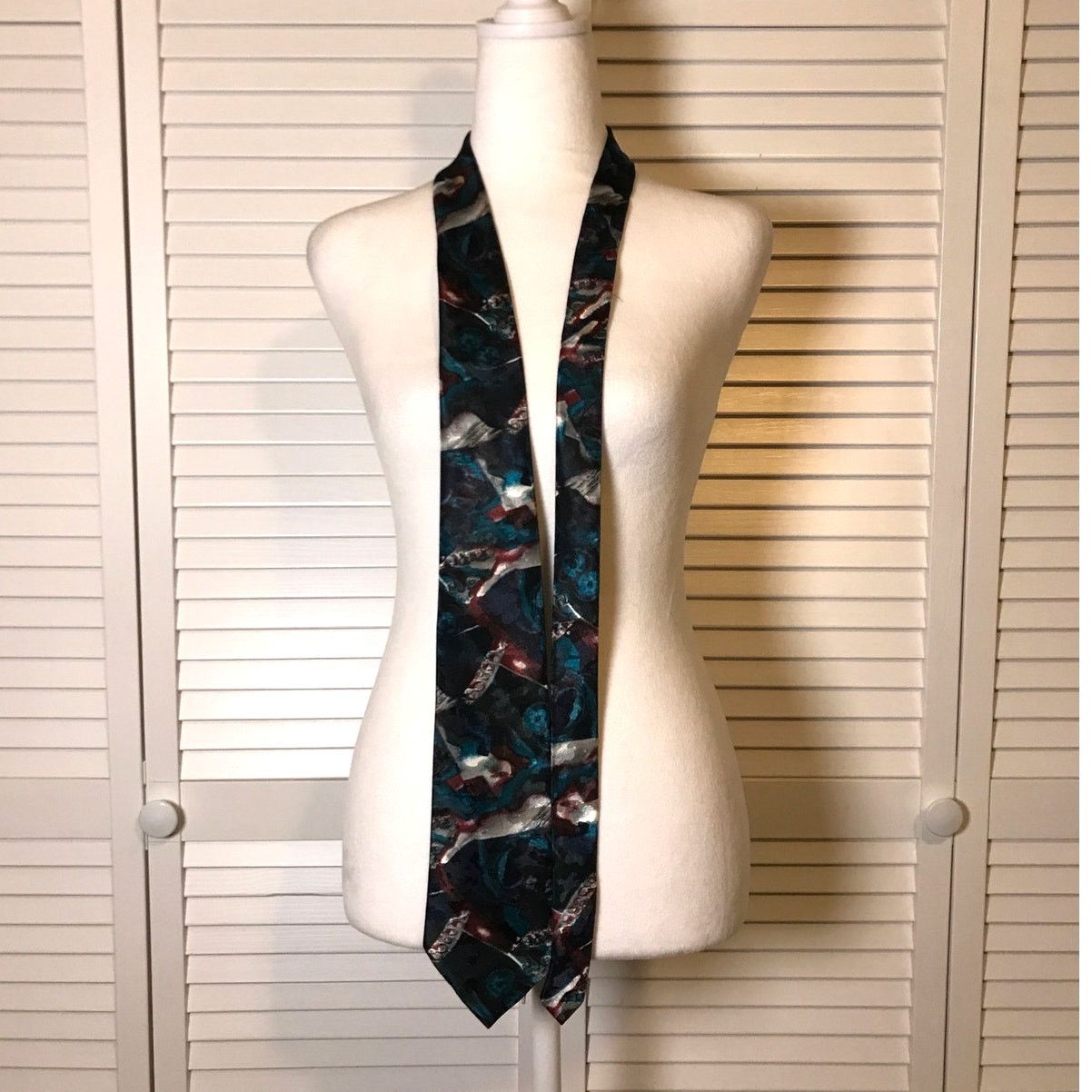 Other Envoy Abstract Tall Extra Length Wide Mens Necktie Size ONE SIZE - 2 Thumbnail