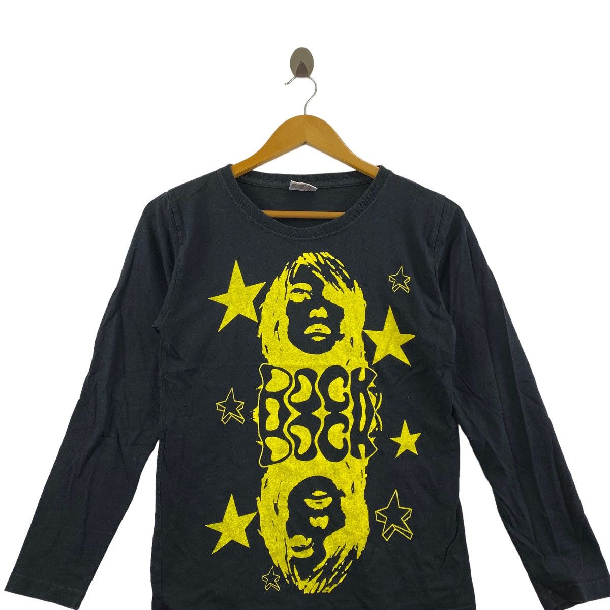 Japanese Brand ARIGRAPH SERVICE Japan Band Big Print Black Long Sleeve Size US XS / EU 42 / 0 - 2 Thumbnail