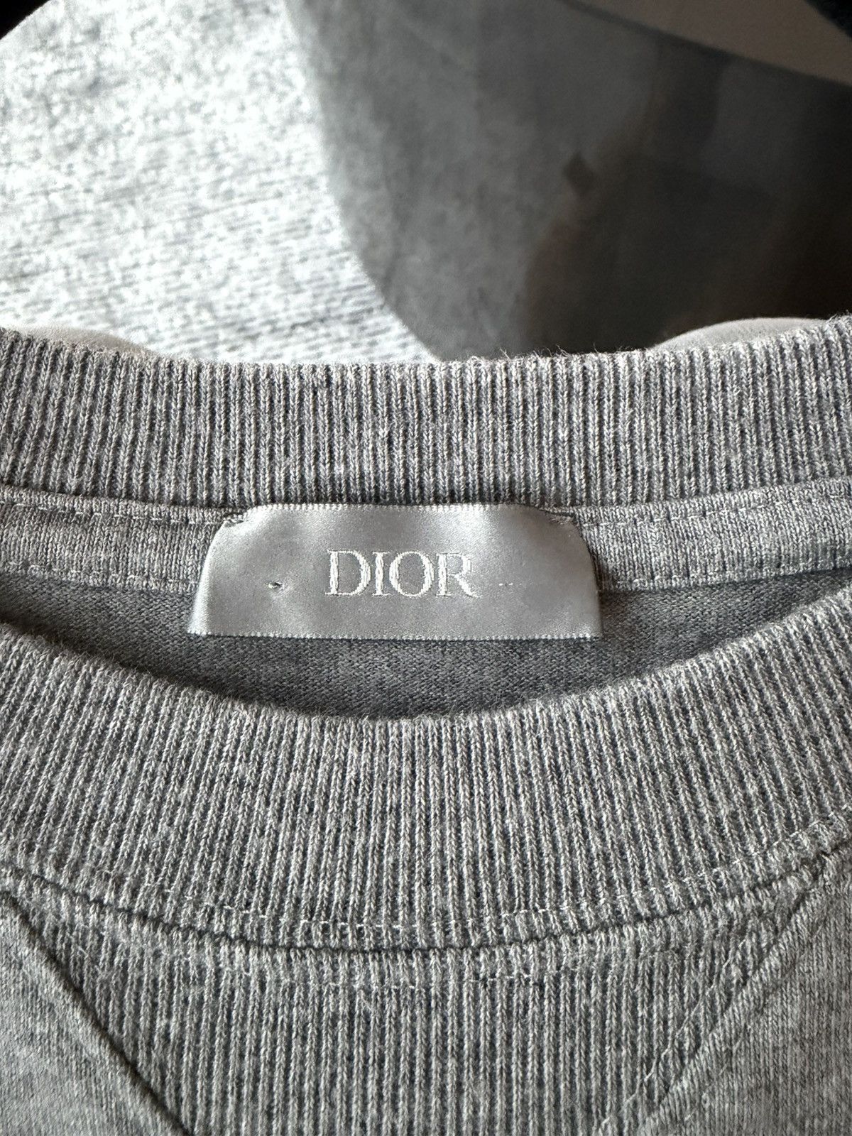 Dior Christian Dior Couture Embroidered Logo T-Shirt Grey