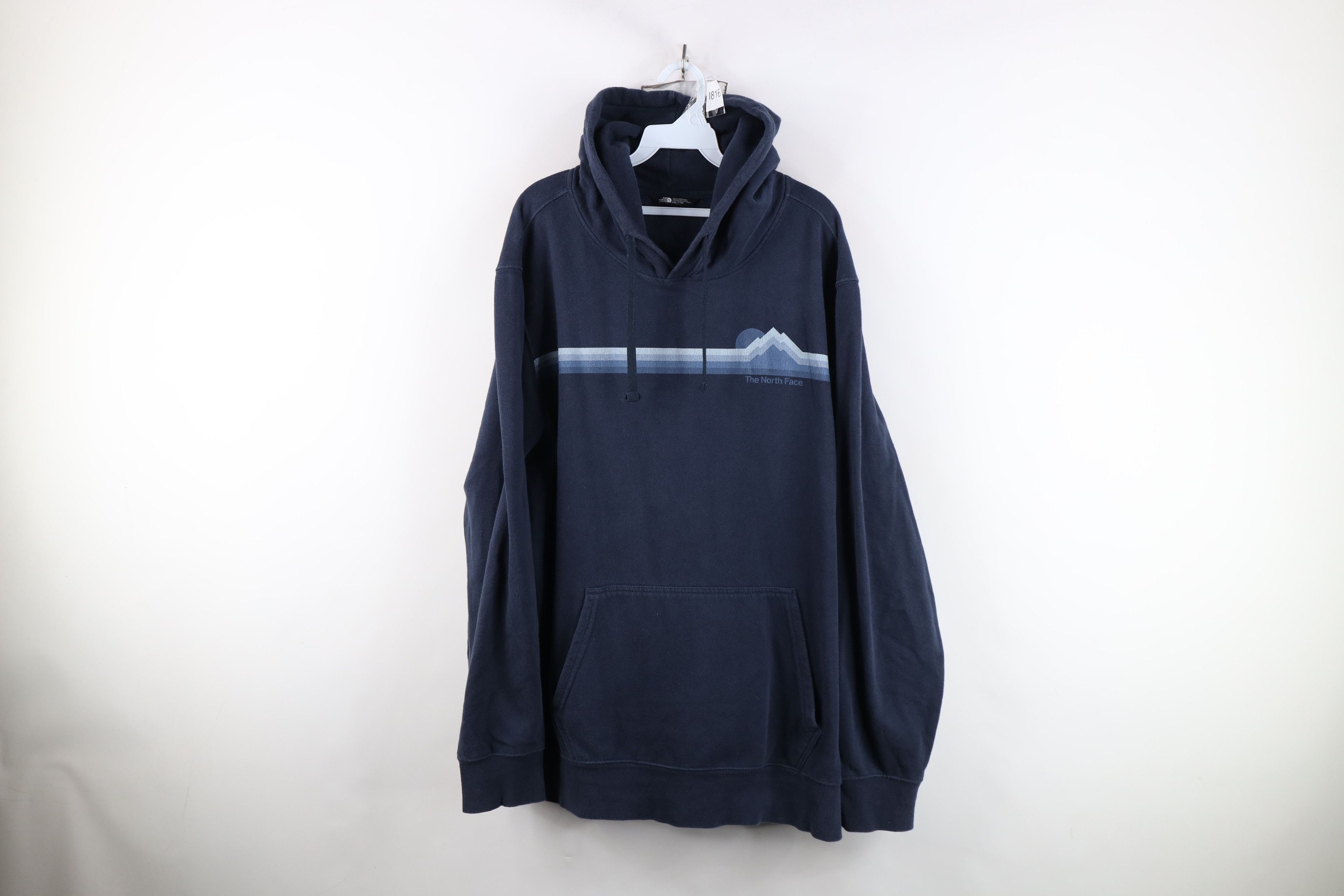 The North Face Vintage Y2K The North Face Spell Out Mountains Hoodie Blue Size US XXL / EU 58 / 5 - 1 Thumbnail